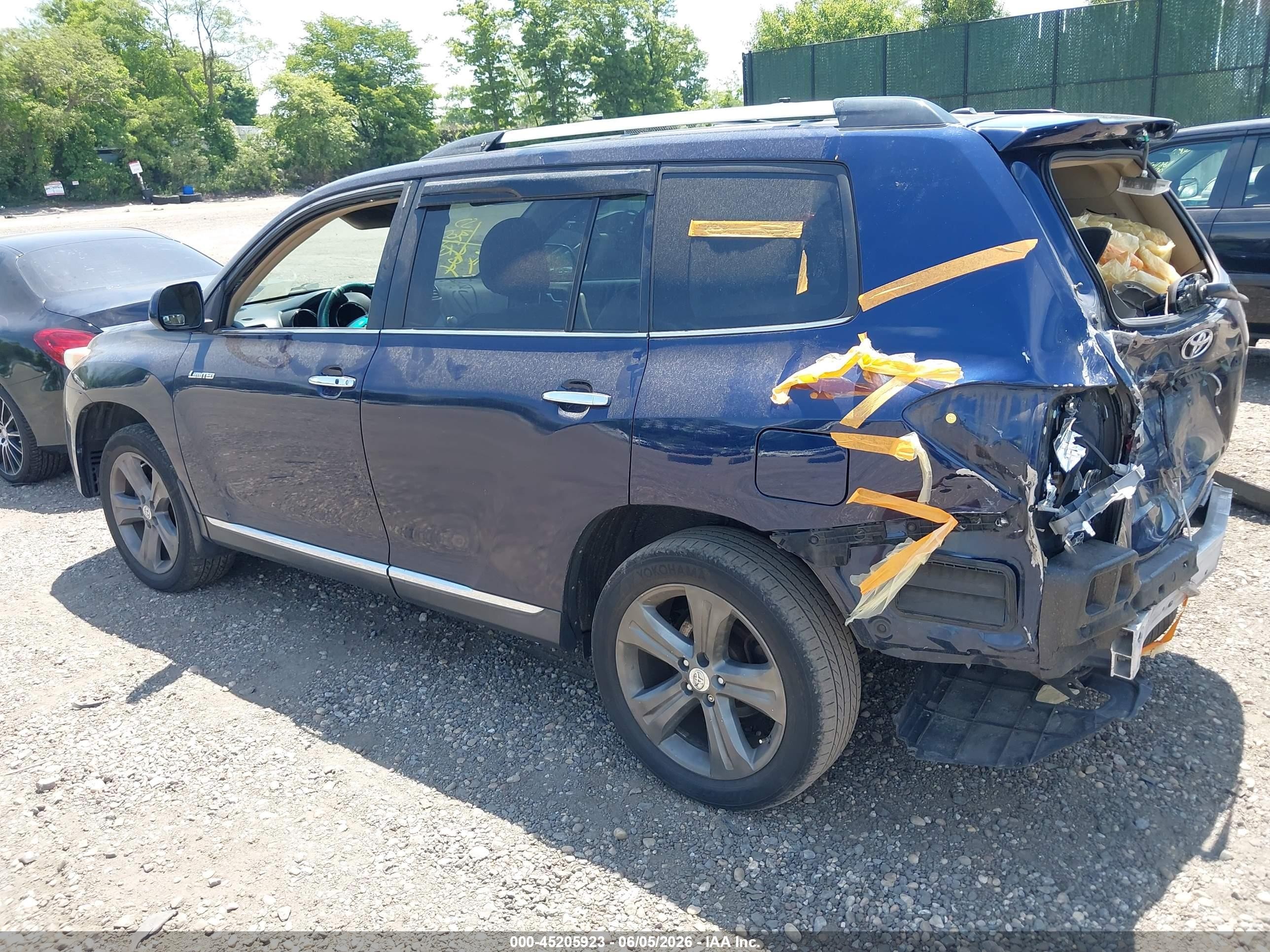 2011 Toyota Highlander Limited V6 Blue vin: 5TDDK3EH6BS046914