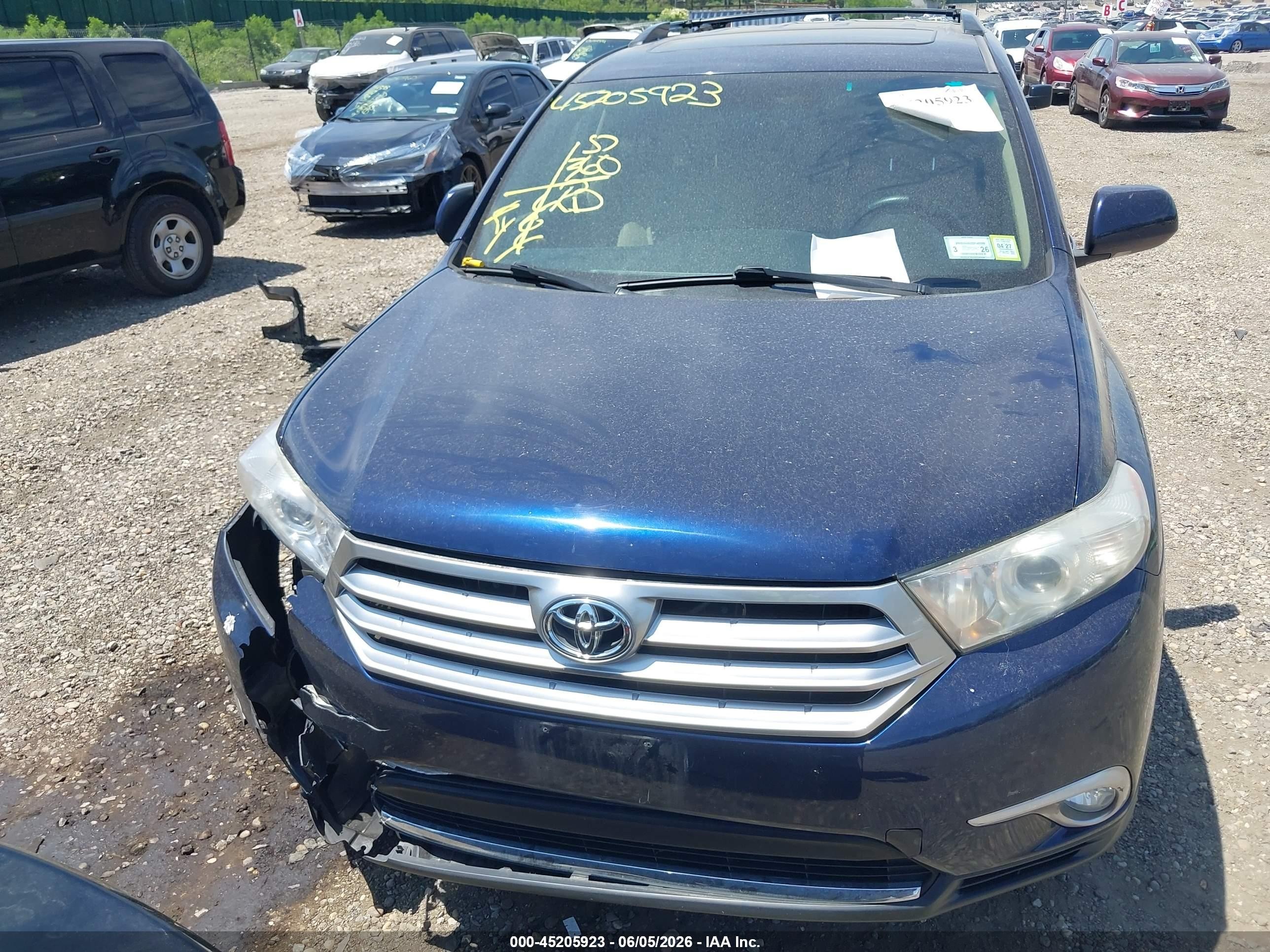 2011 Toyota Highlander Limited V6 Blue vin: 5TDDK3EH6BS046914