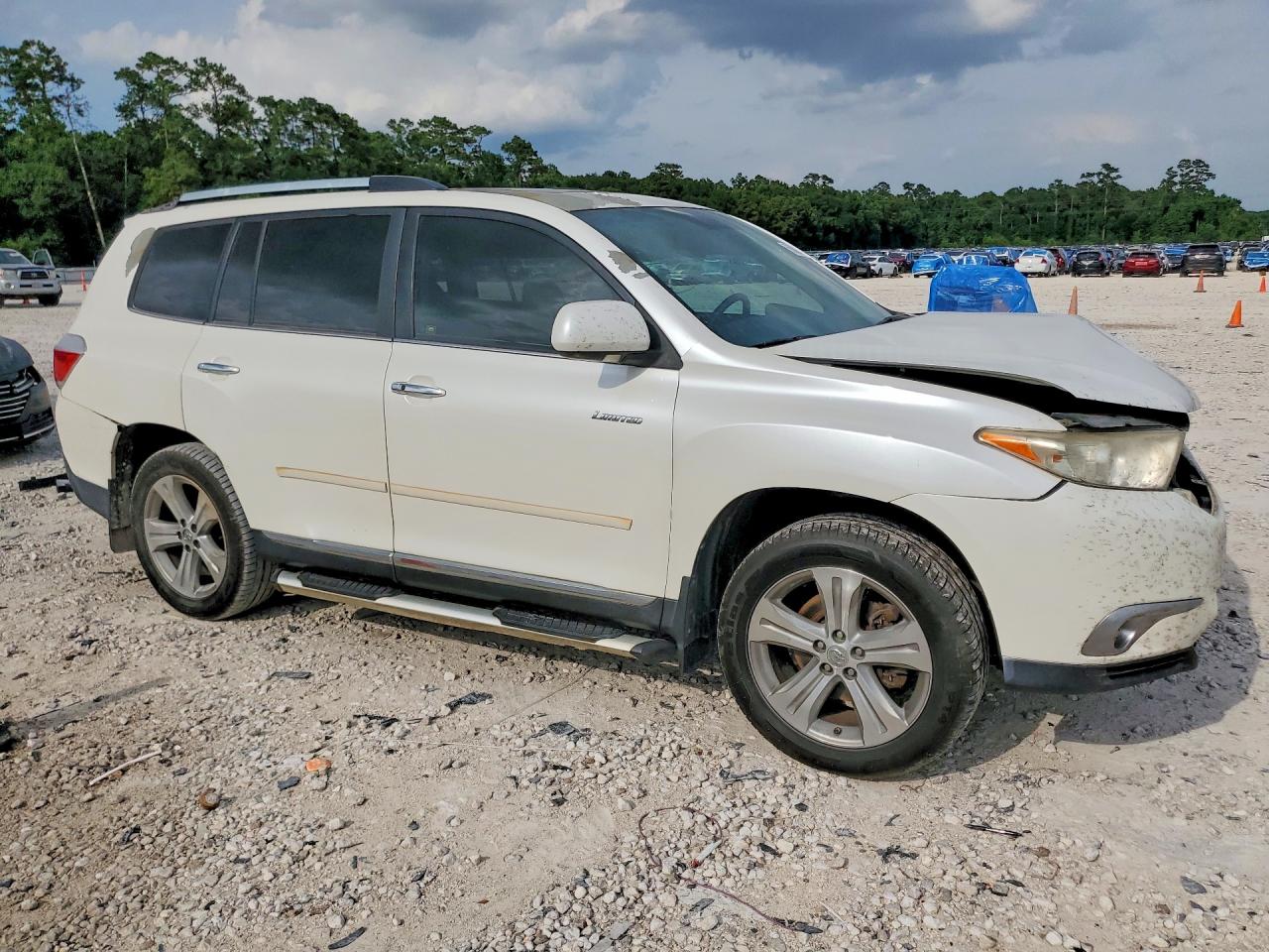 2012 Toyota Highlander Limited White vin: 5TDDK3EH6CS100651