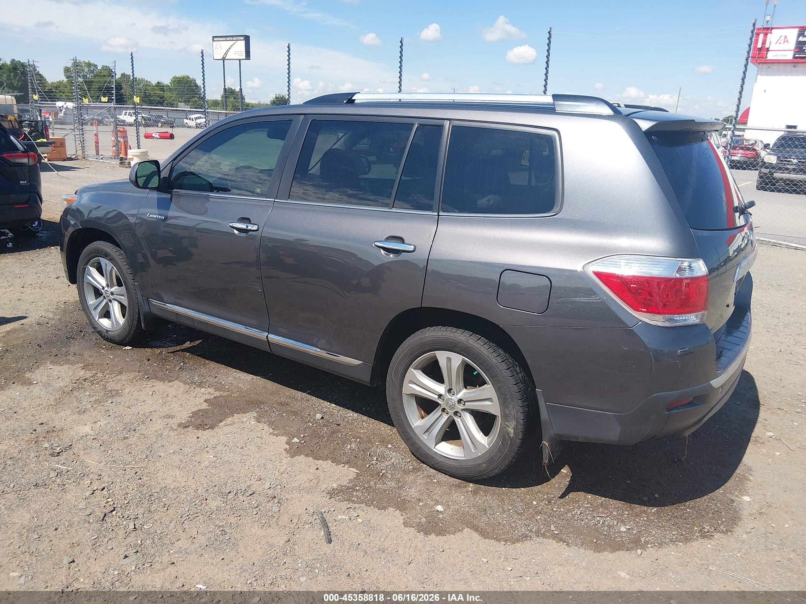 2012 Toyota Highlander Limited V6 Gray vin: 5TDDK3EH6CS102996