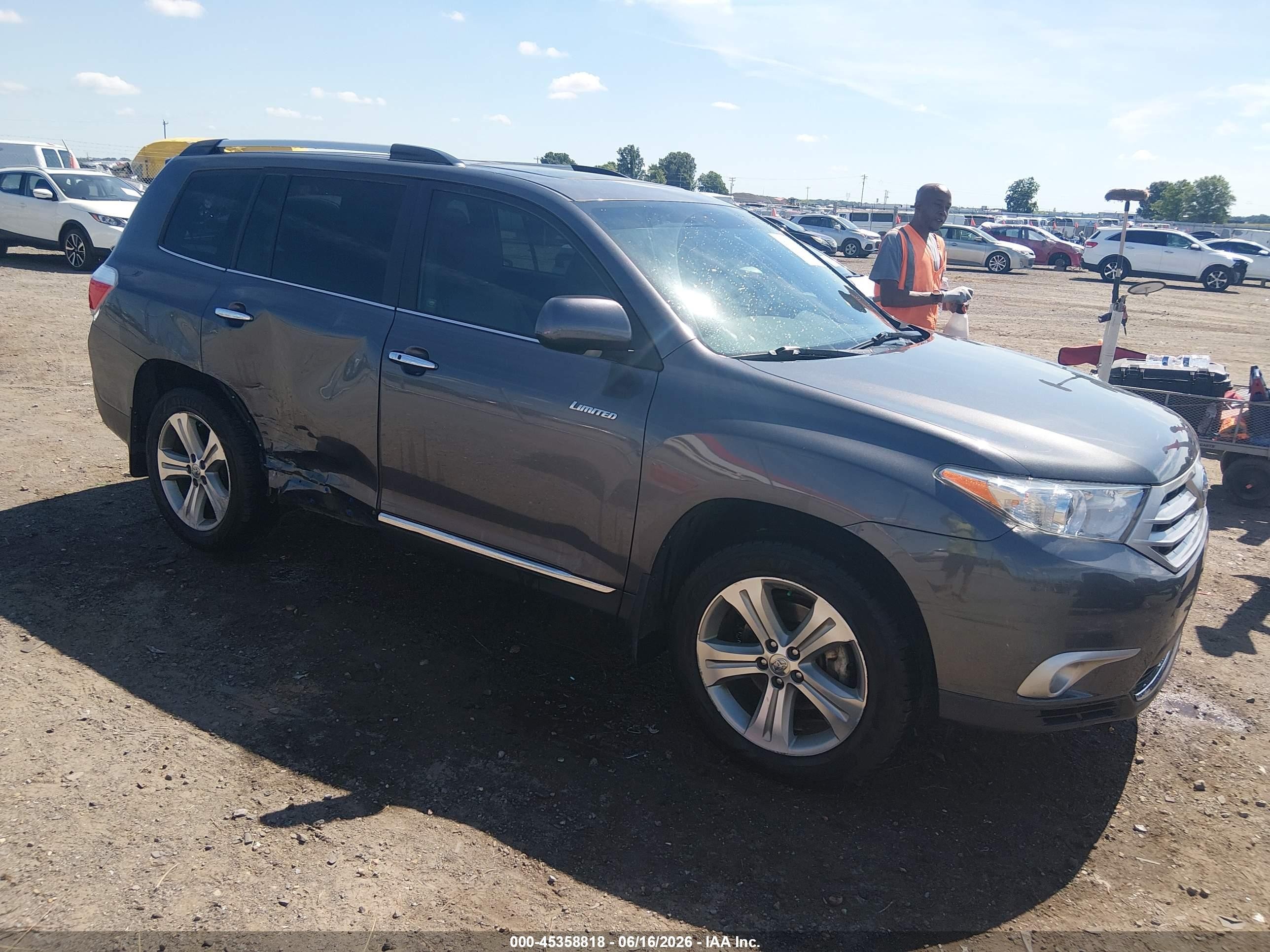 2012 Toyota Highlander Limited V6 Gray vin: 5TDDK3EH6CS102996