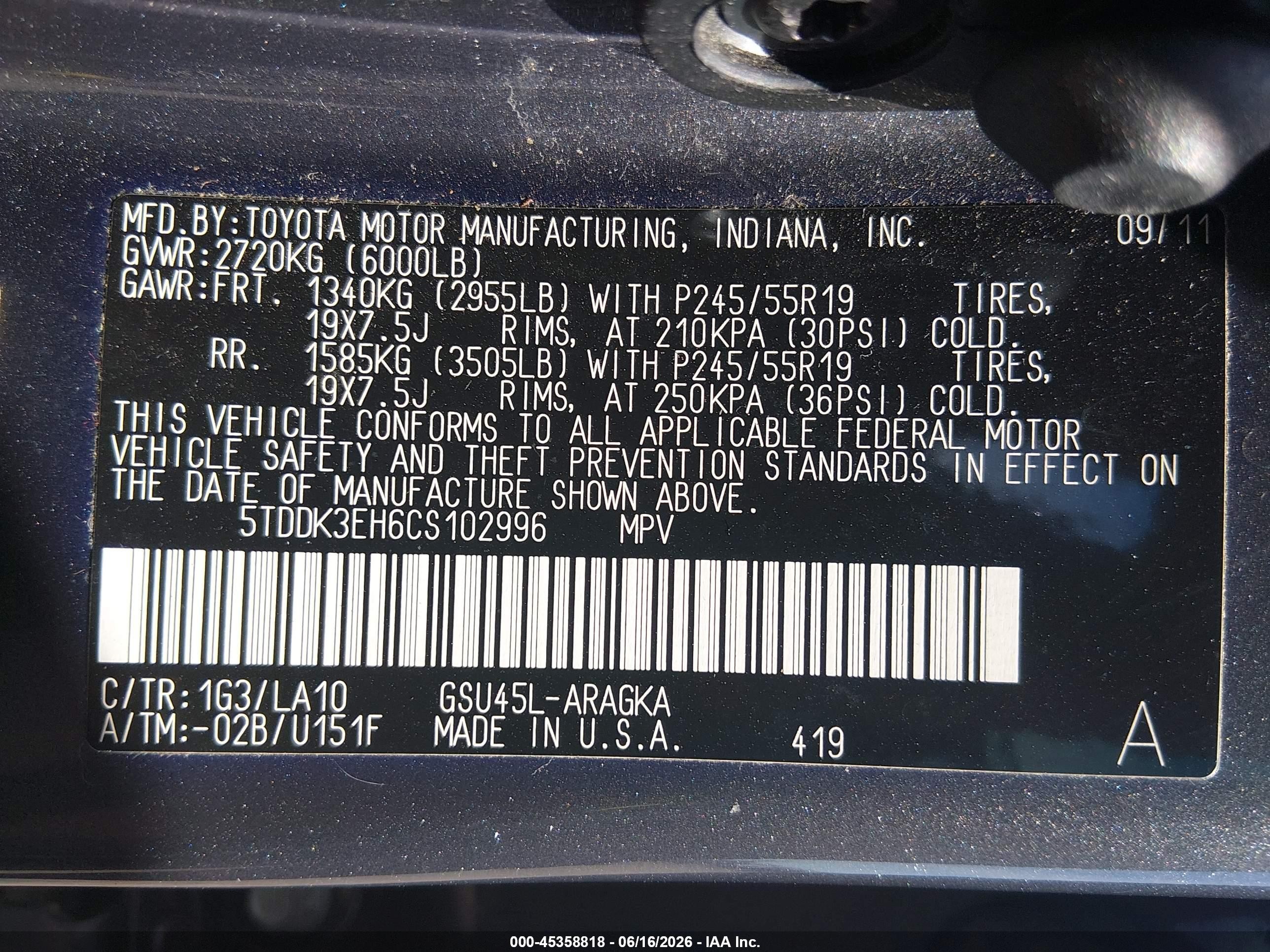 2012 Toyota Highlander Limited V6 Gray vin: 5TDDK3EH6CS102996