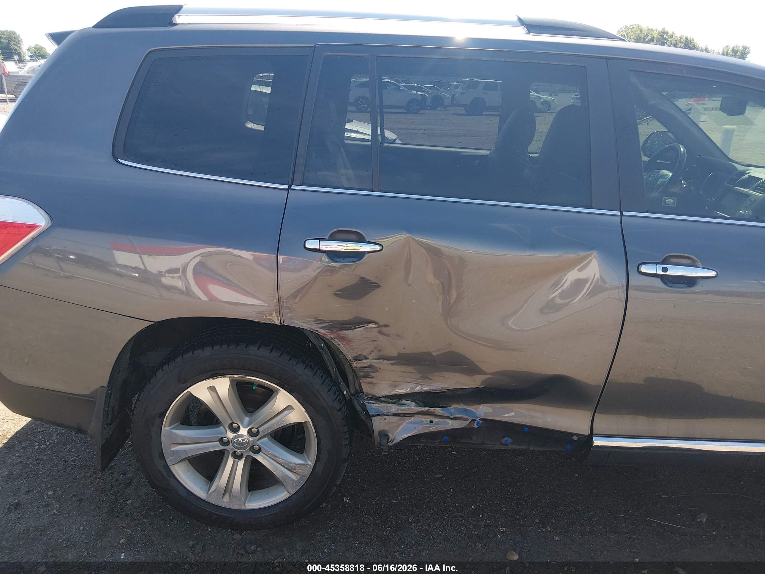 2012 Toyota Highlander Limited V6 Gray vin: 5TDDK3EH6CS102996