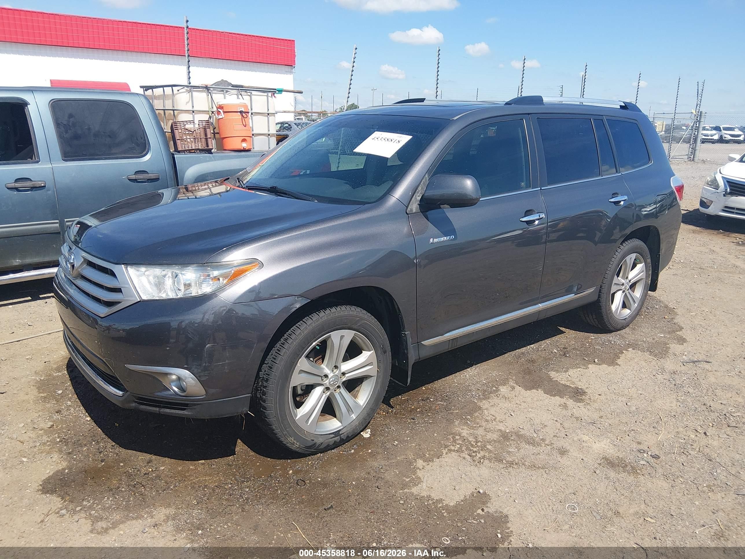 2012 Toyota Highlander Limited V6 Gray vin: 5TDDK3EH6CS102996