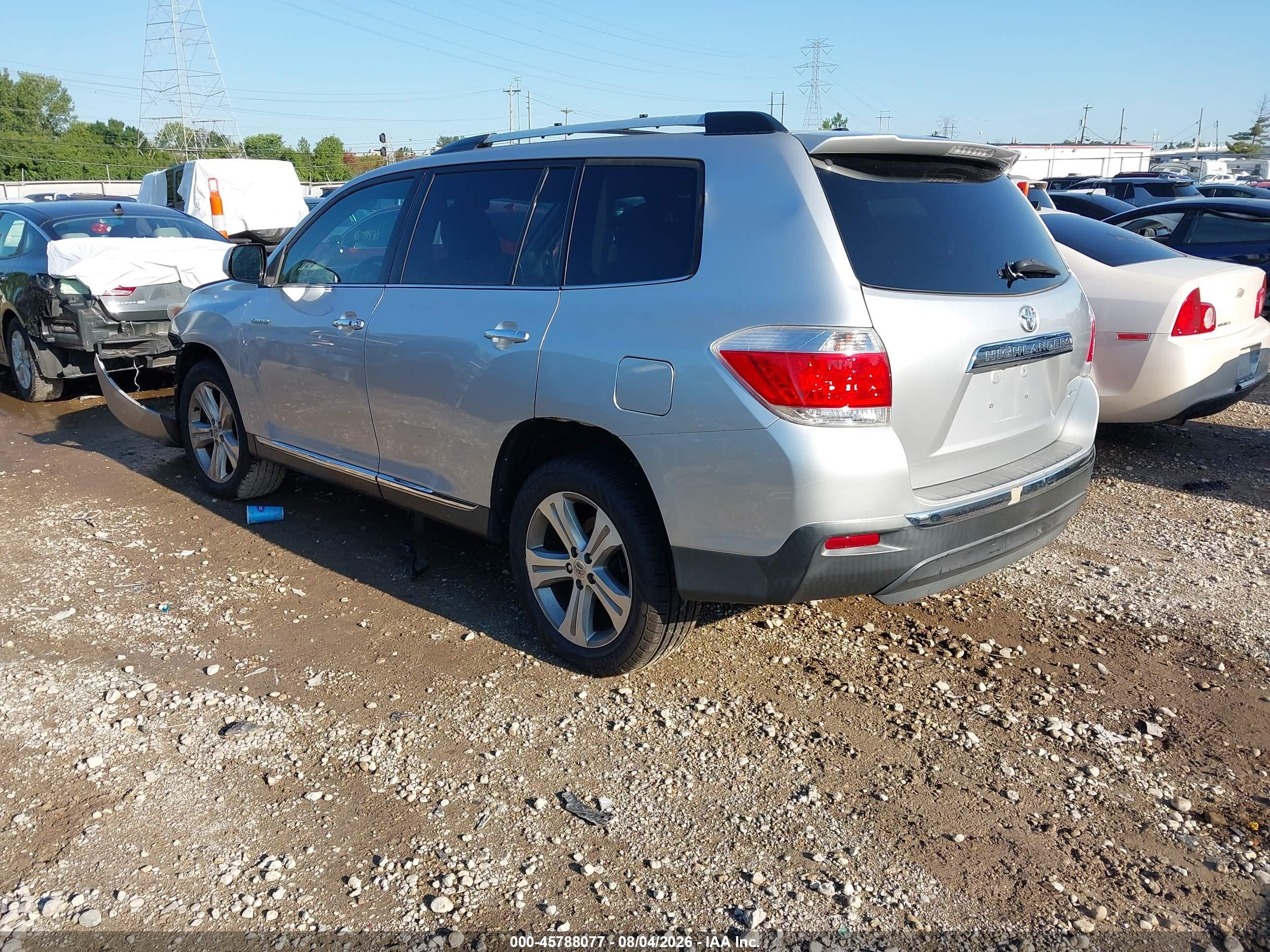 2012 Toyota Highlander Limited V6 Silver vin: 5TDDK3EH6CS136713