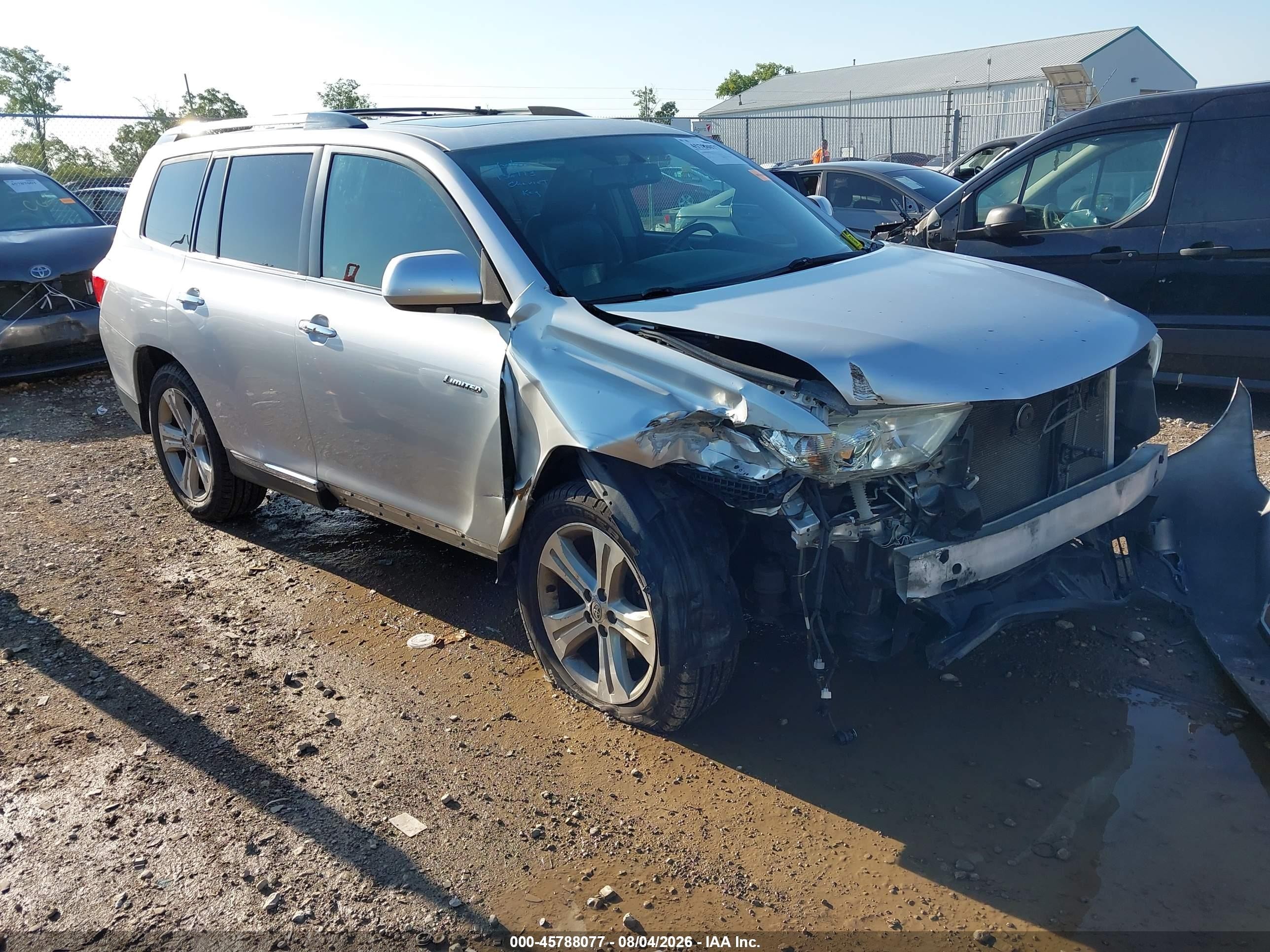 2012 Toyota Highlander Limited V6 Серебряный vin: 5TDDK3EH6CS136713