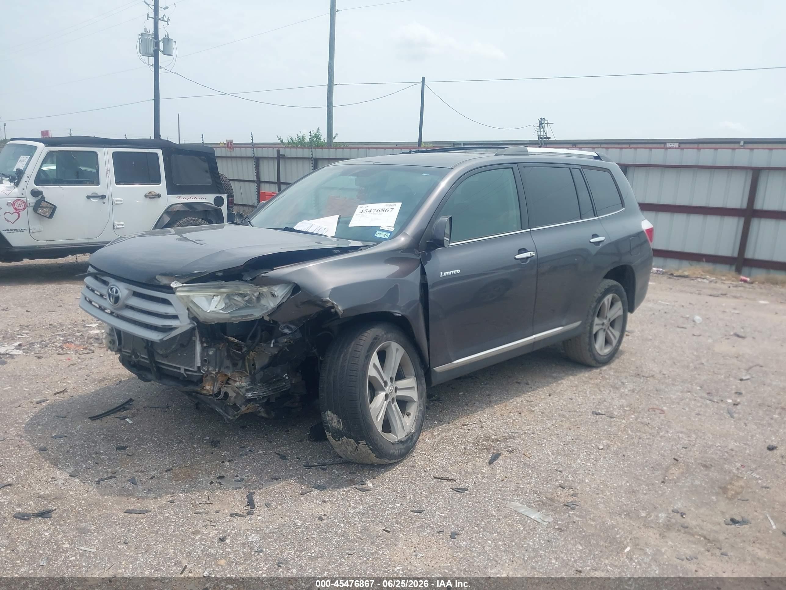 2013 Toyota Highlander Limited V6 Gray vin: 5TDDK3EH6DS195360