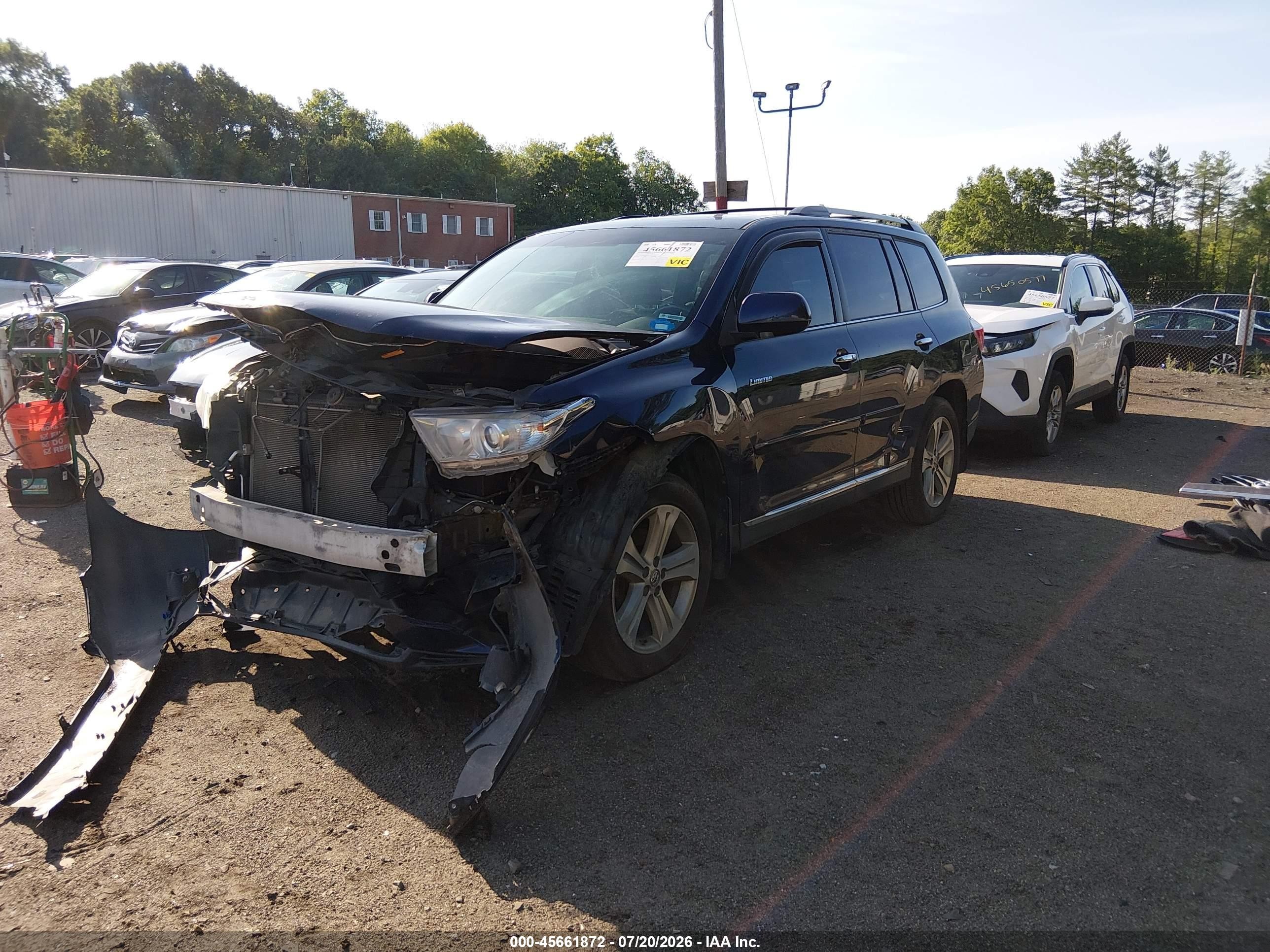 2013 Toyota Highlander Limited V6 Синий vin: 5TDDK3EH6DS270557