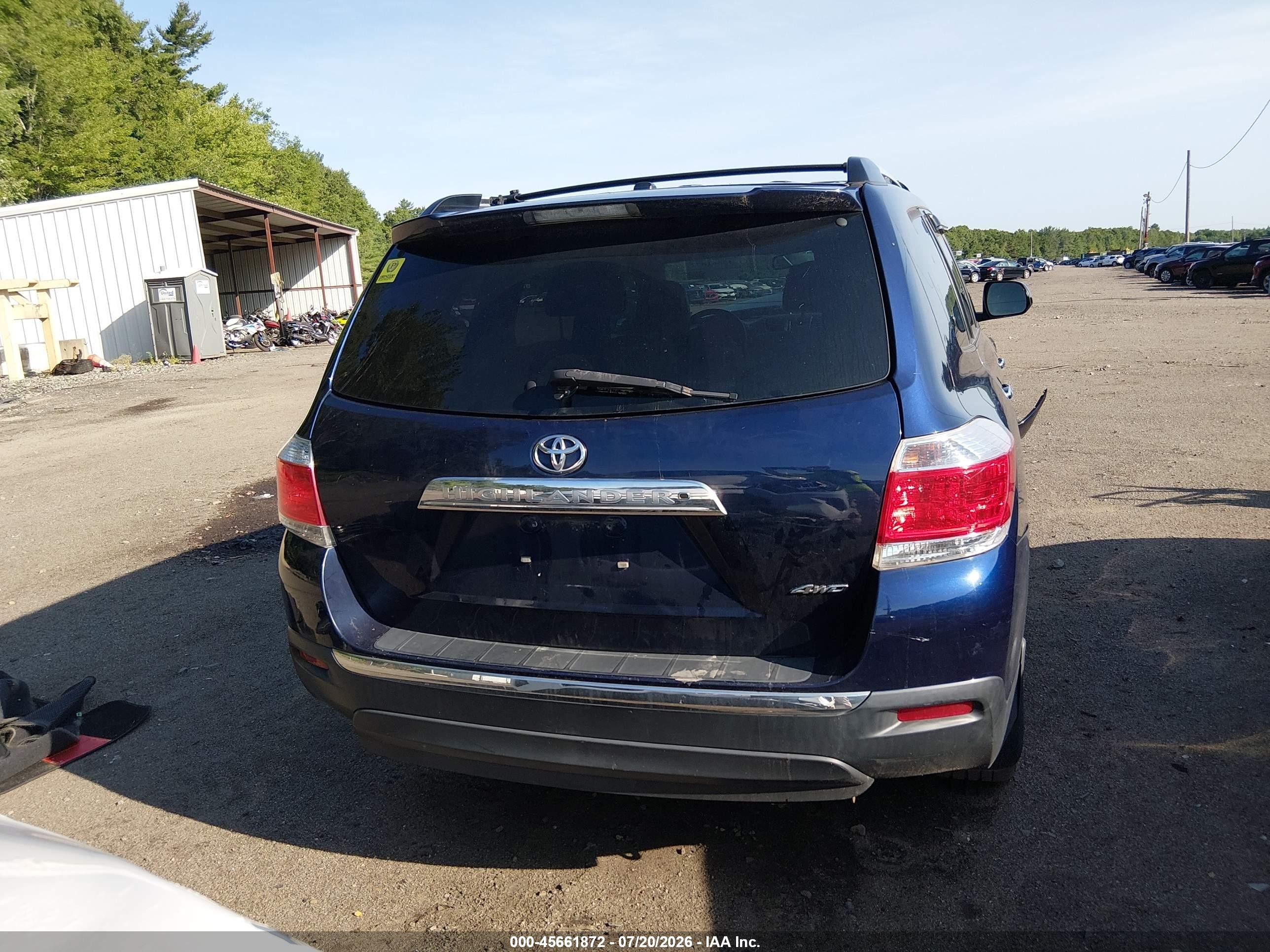 2013 Toyota Highlander Limited V6 Синий vin: 5TDDK3EH6DS270557