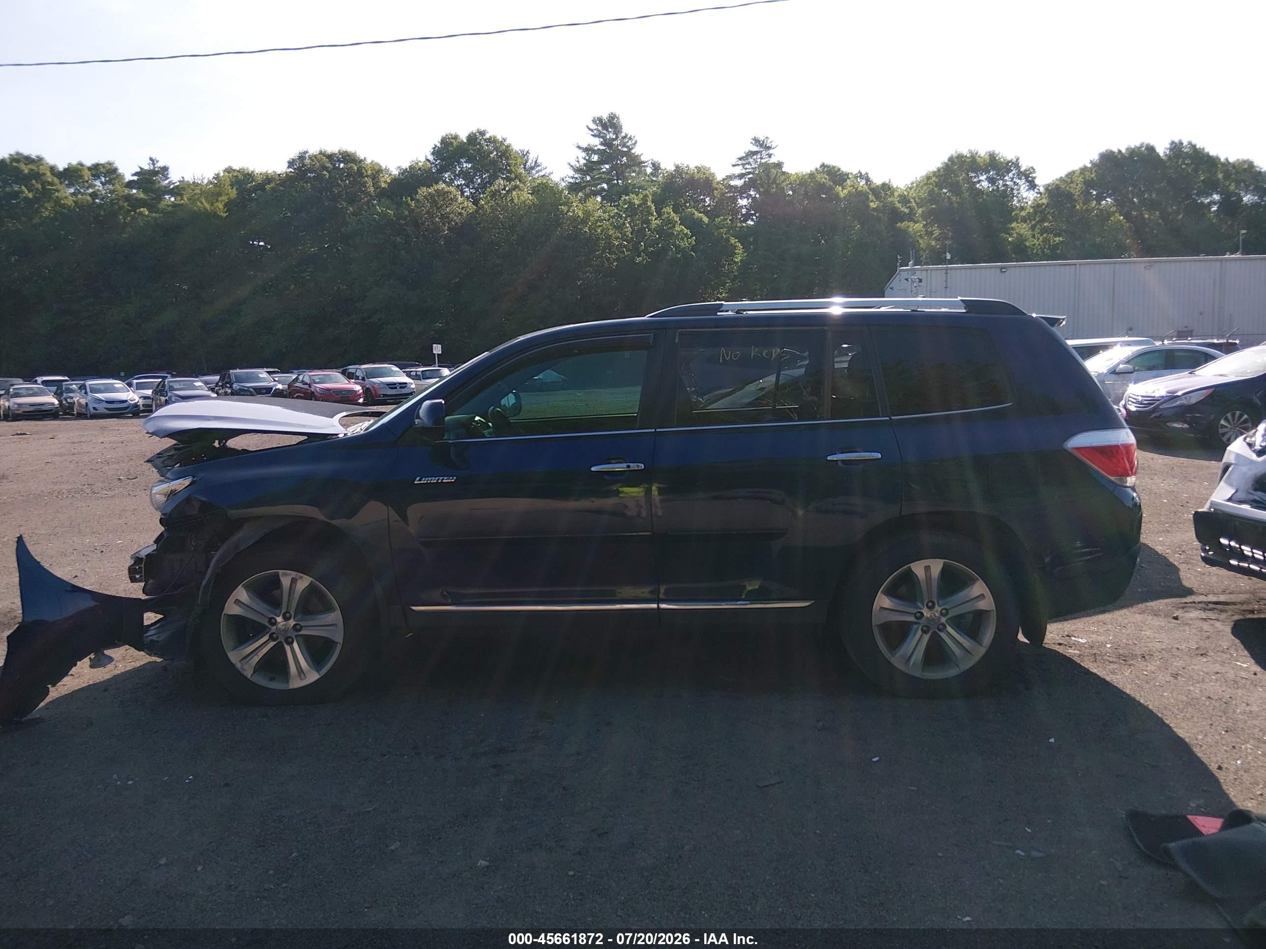 2013 Toyota Highlander Limited V6 Синий vin: 5TDDK3EH6DS270557