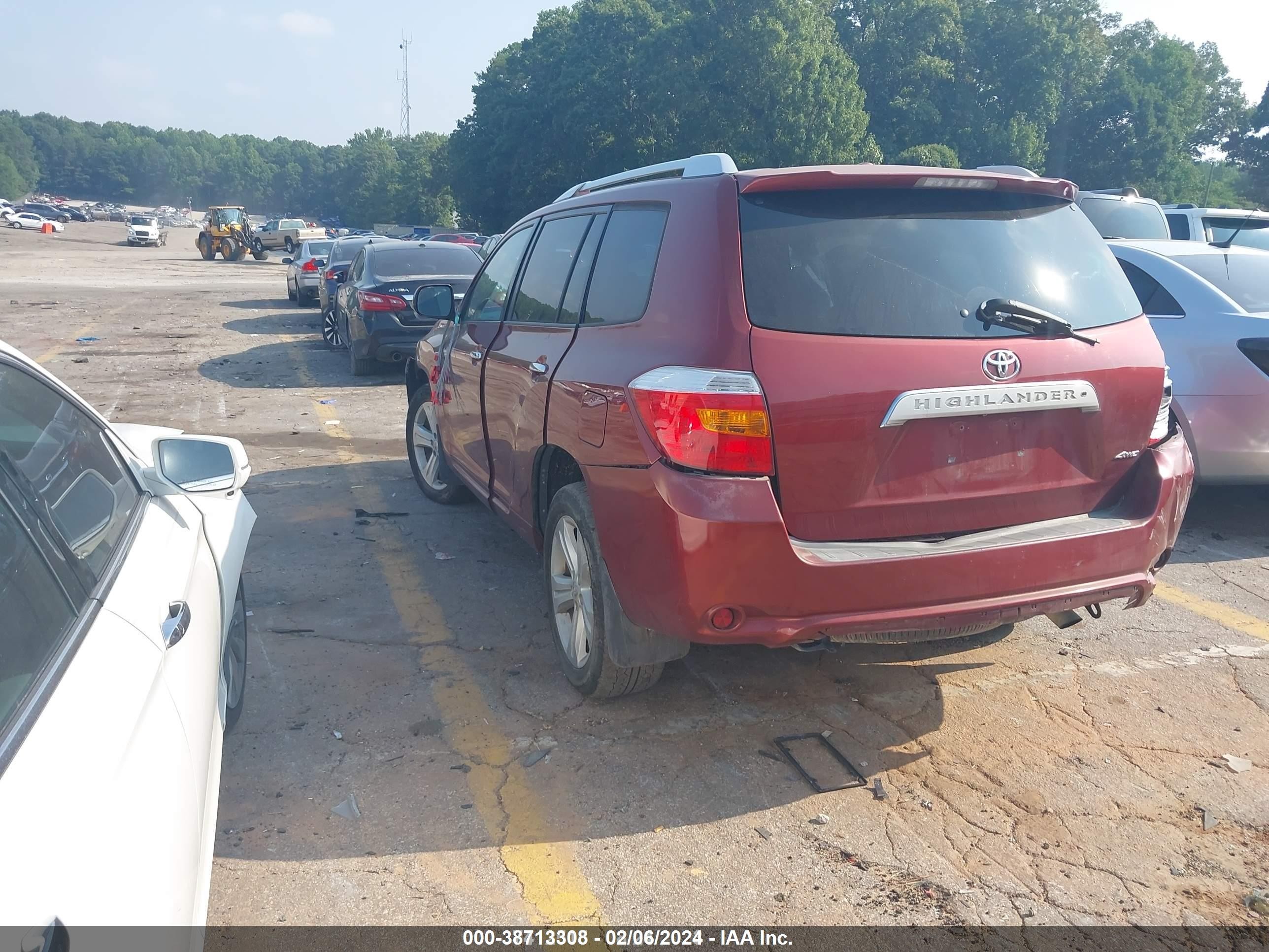 2010 Toyota Highlander Limited V6 Red vin: 5TDDK3EH7AS011975