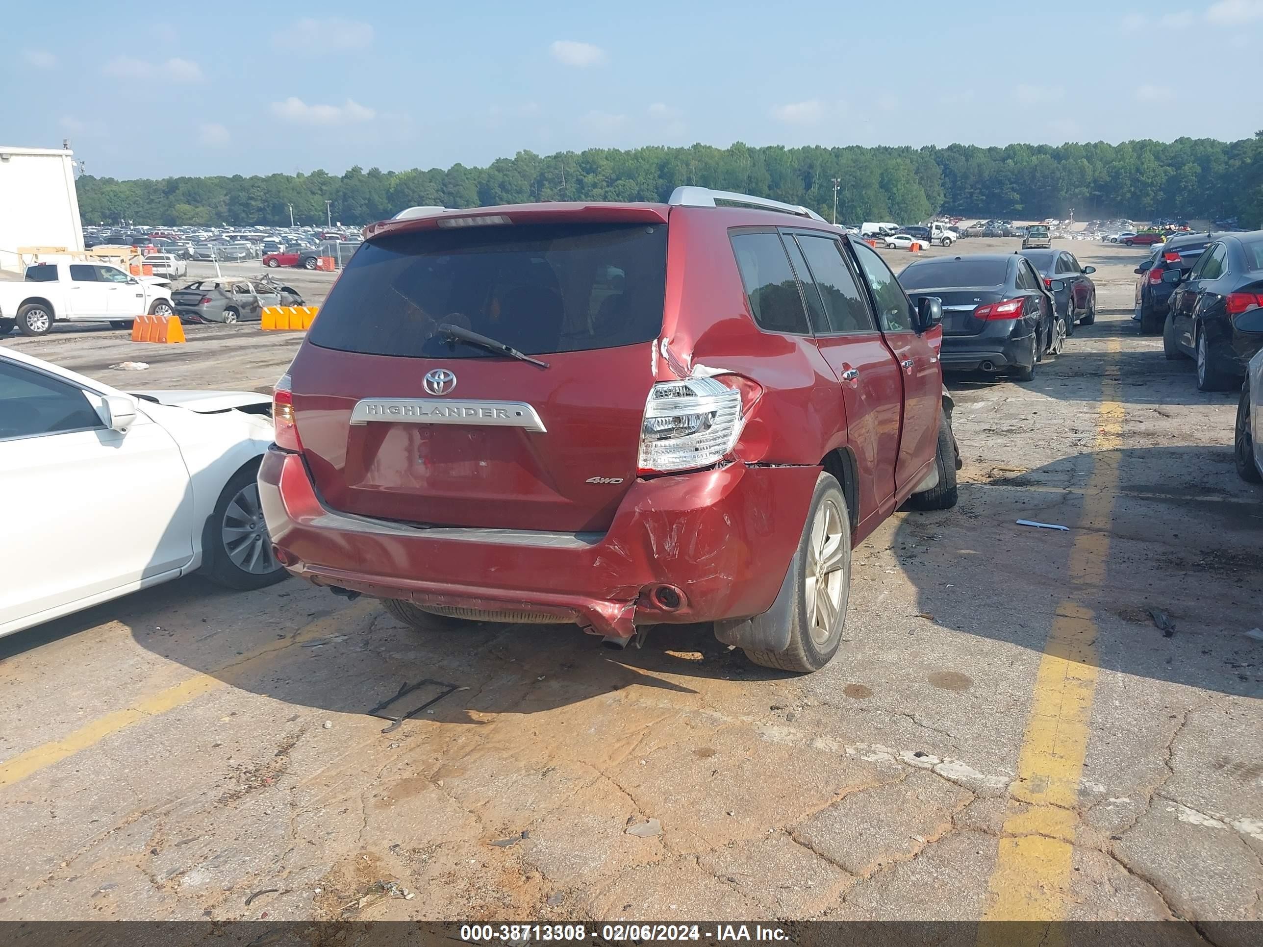 2010 Toyota Highlander Limited V6 Red vin: 5TDDK3EH7AS011975