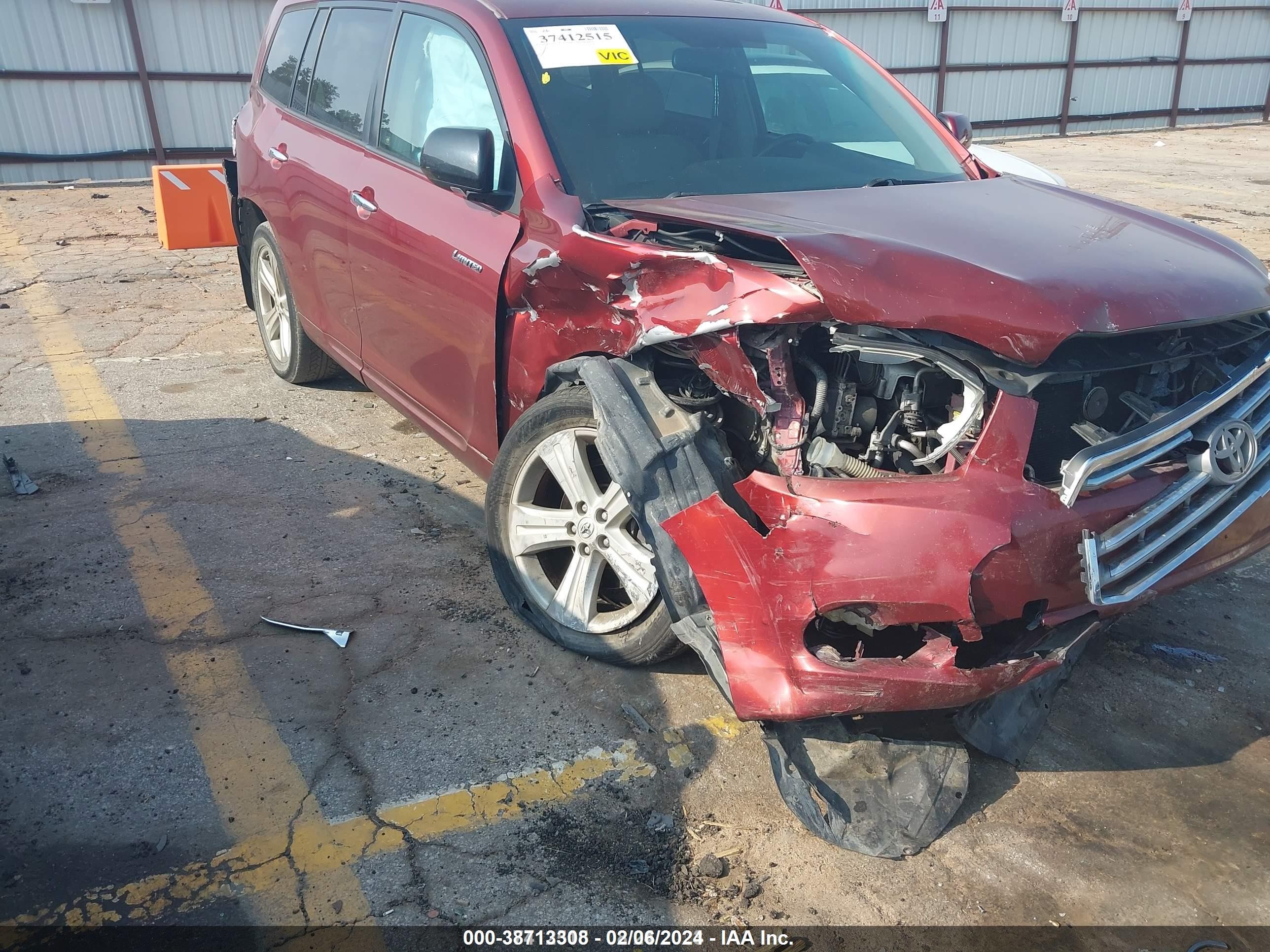 2010 Toyota Highlander Limited V6 Red vin: 5TDDK3EH7AS011975