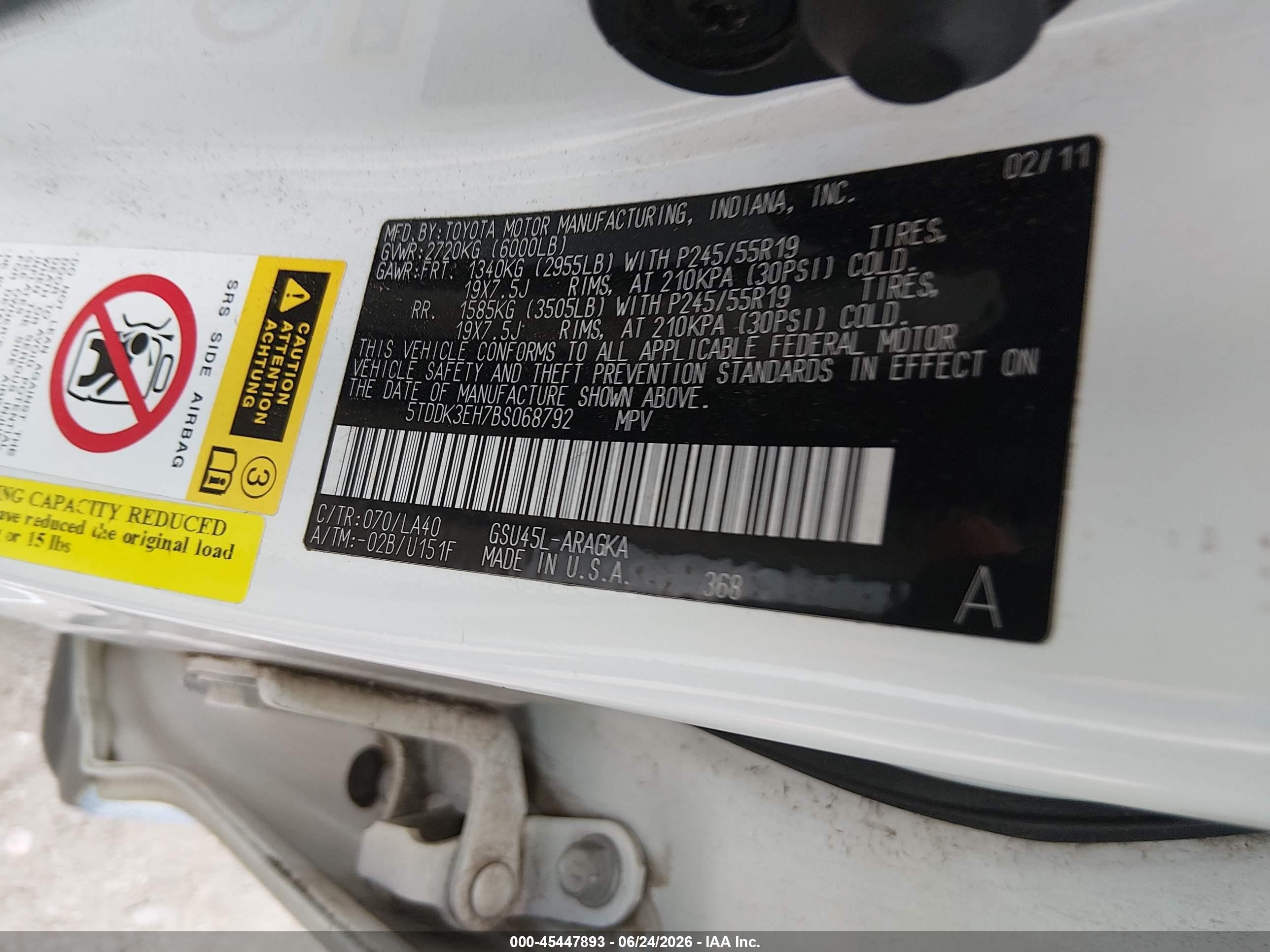 2011 Toyota Highlander Limited V6 White vin: 5TDDK3EH7BS068792