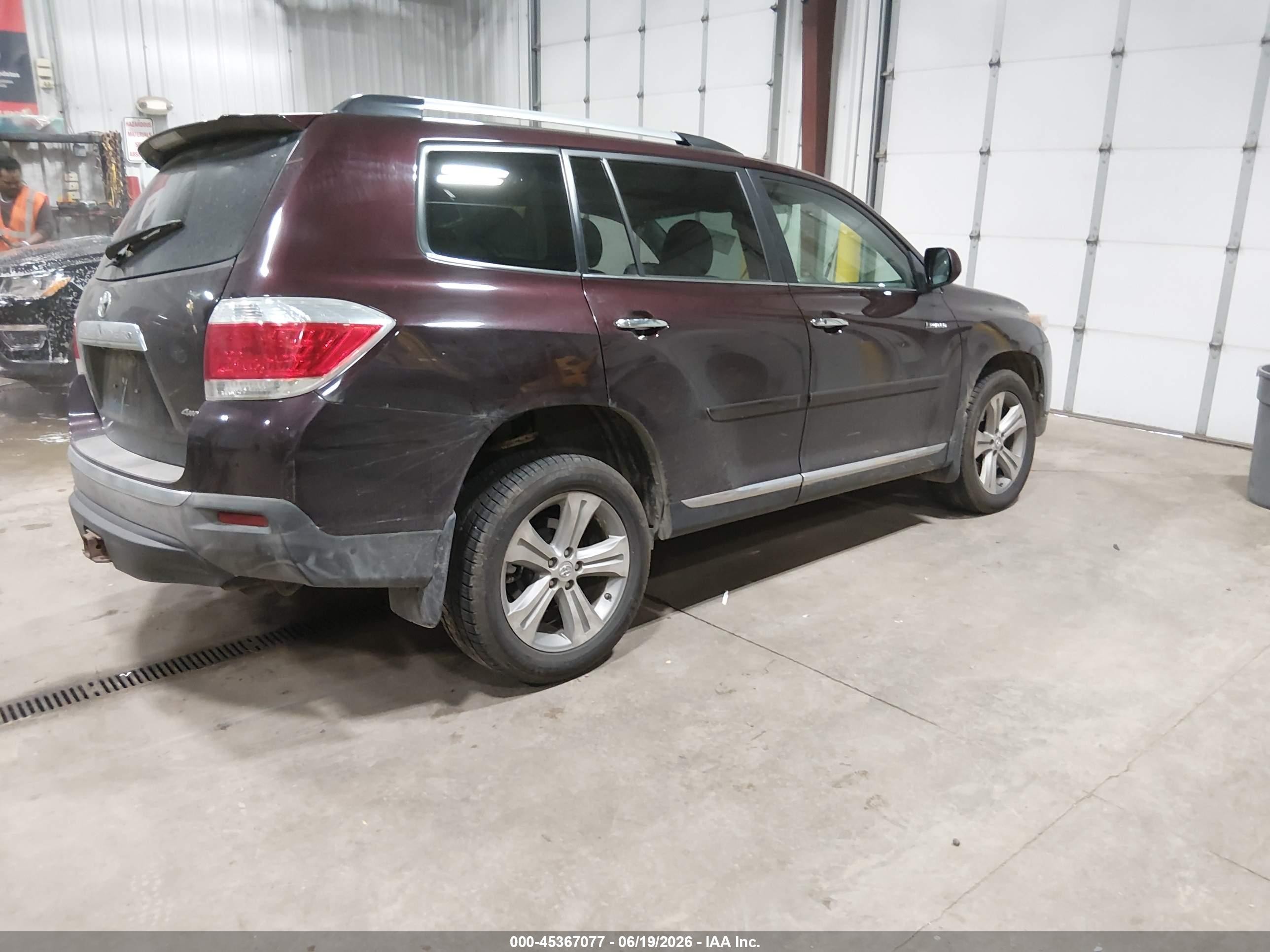 2012 Toyota Highlander Limited V6 Purple vin: 5TDDK3EH7CS094570