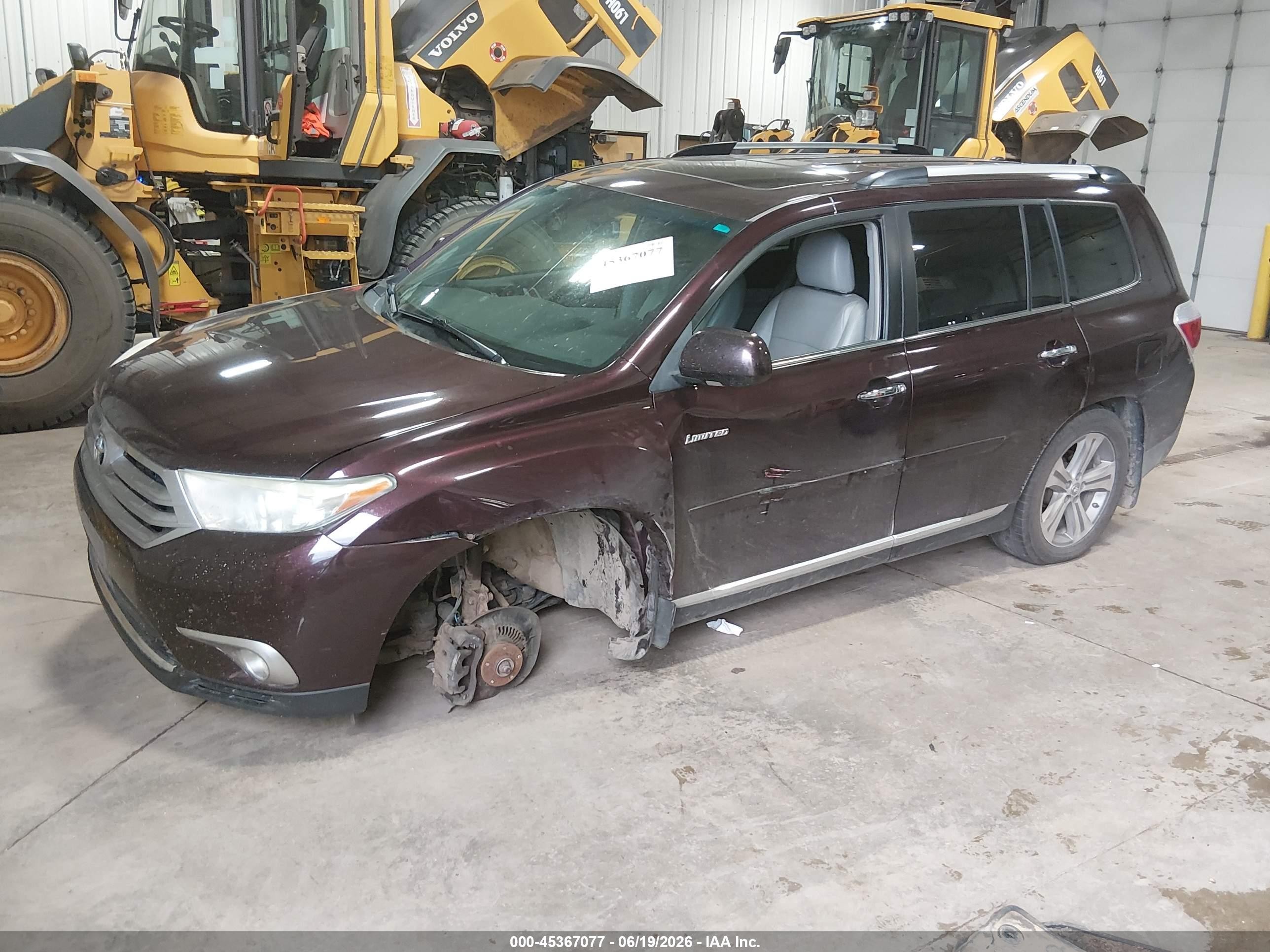 2012 Toyota Highlander Limited V6 Purple vin: 5TDDK3EH7CS094570