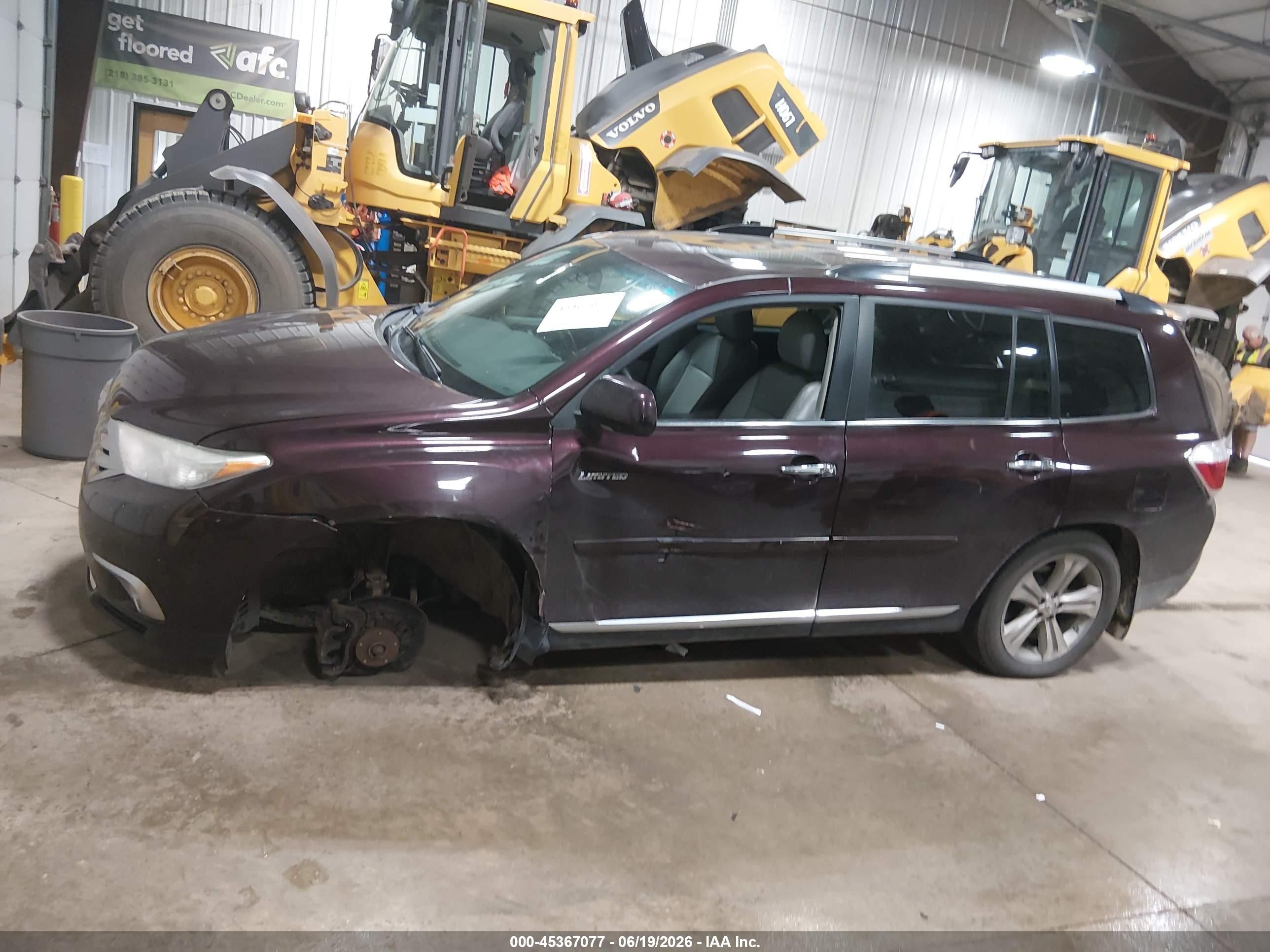 2012 Toyota Highlander Limited V6 Purple vin: 5TDDK3EH7CS094570