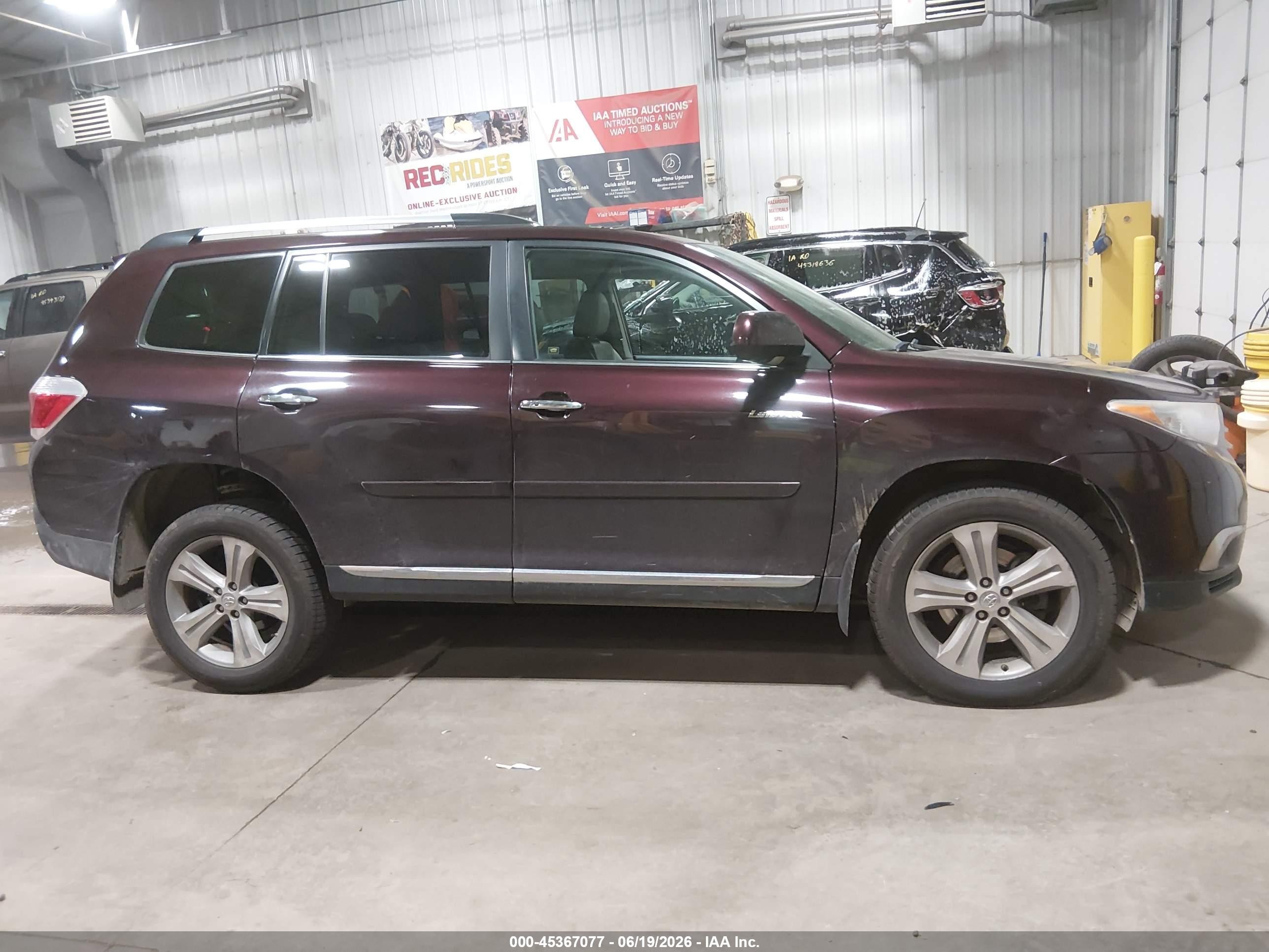 2012 Toyota Highlander Limited V6 Purple vin: 5TDDK3EH7CS094570