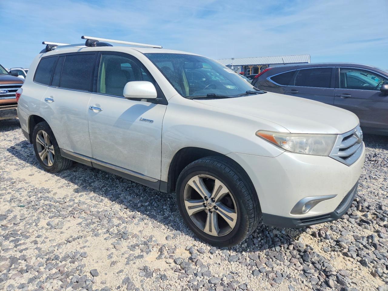 2012 Toyota Highlander Limited White vin: 5TDDK3EH7CS122609