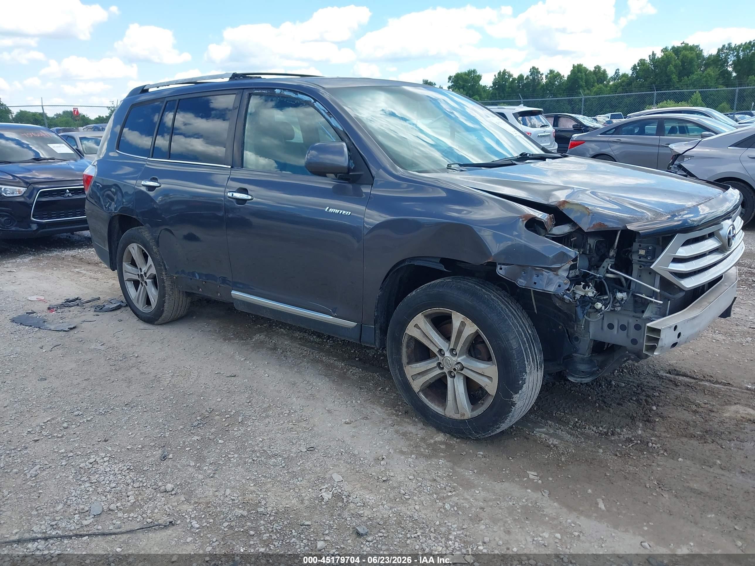 2012 Toyota Highlander Limited V6 Серый vin: 5TDDK3EH7CS145274