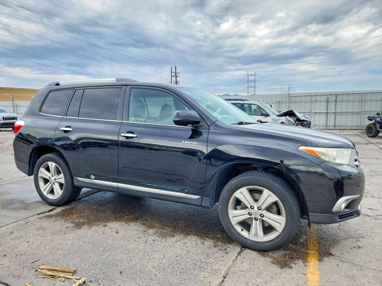 2012 Toyota Highlander Limited Black vin: 5TDDK3EH7CS160342