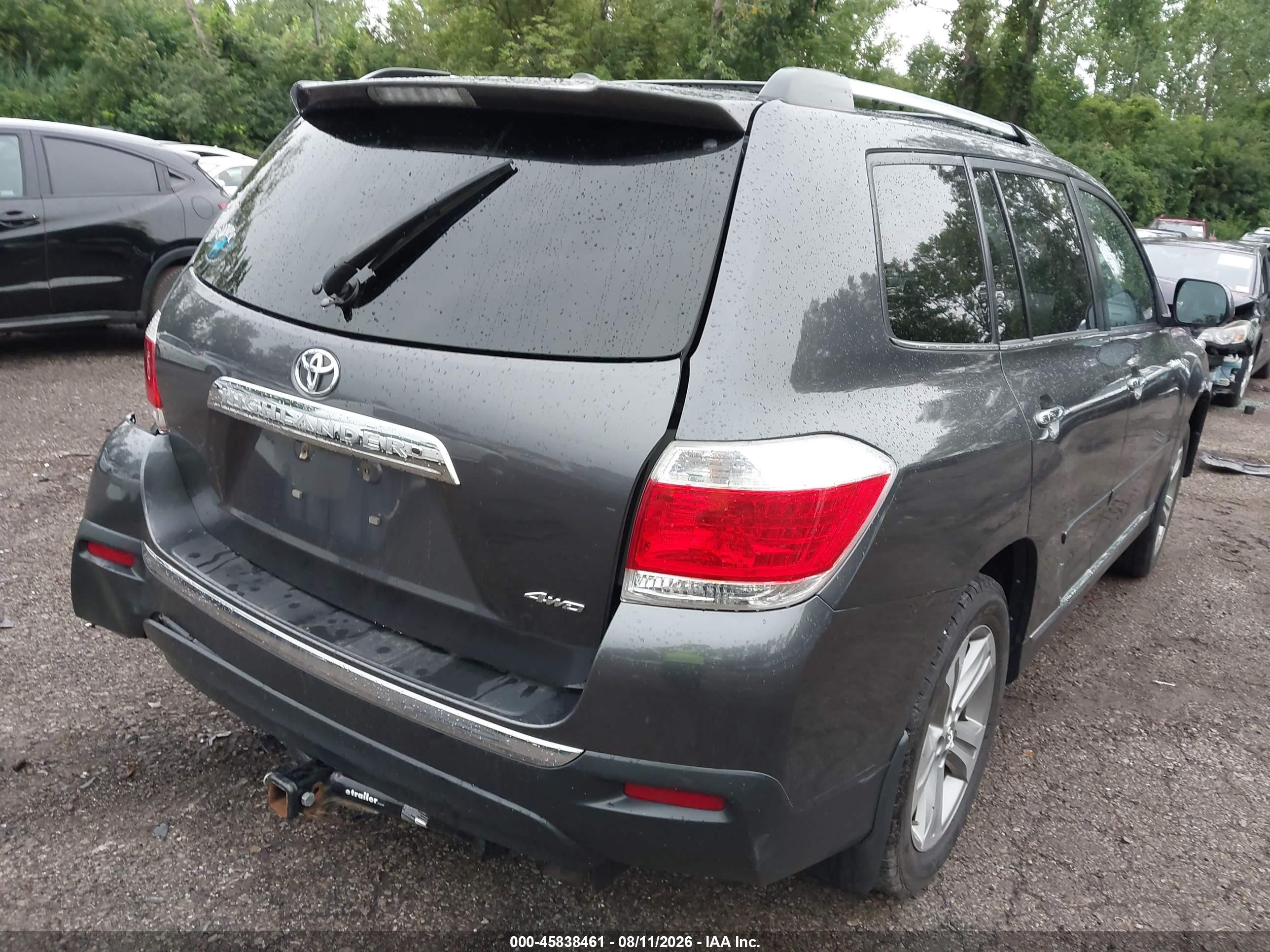 2013 Toyota Highlander Limited V6 Gray vin: 5TDDK3EH7DS190555