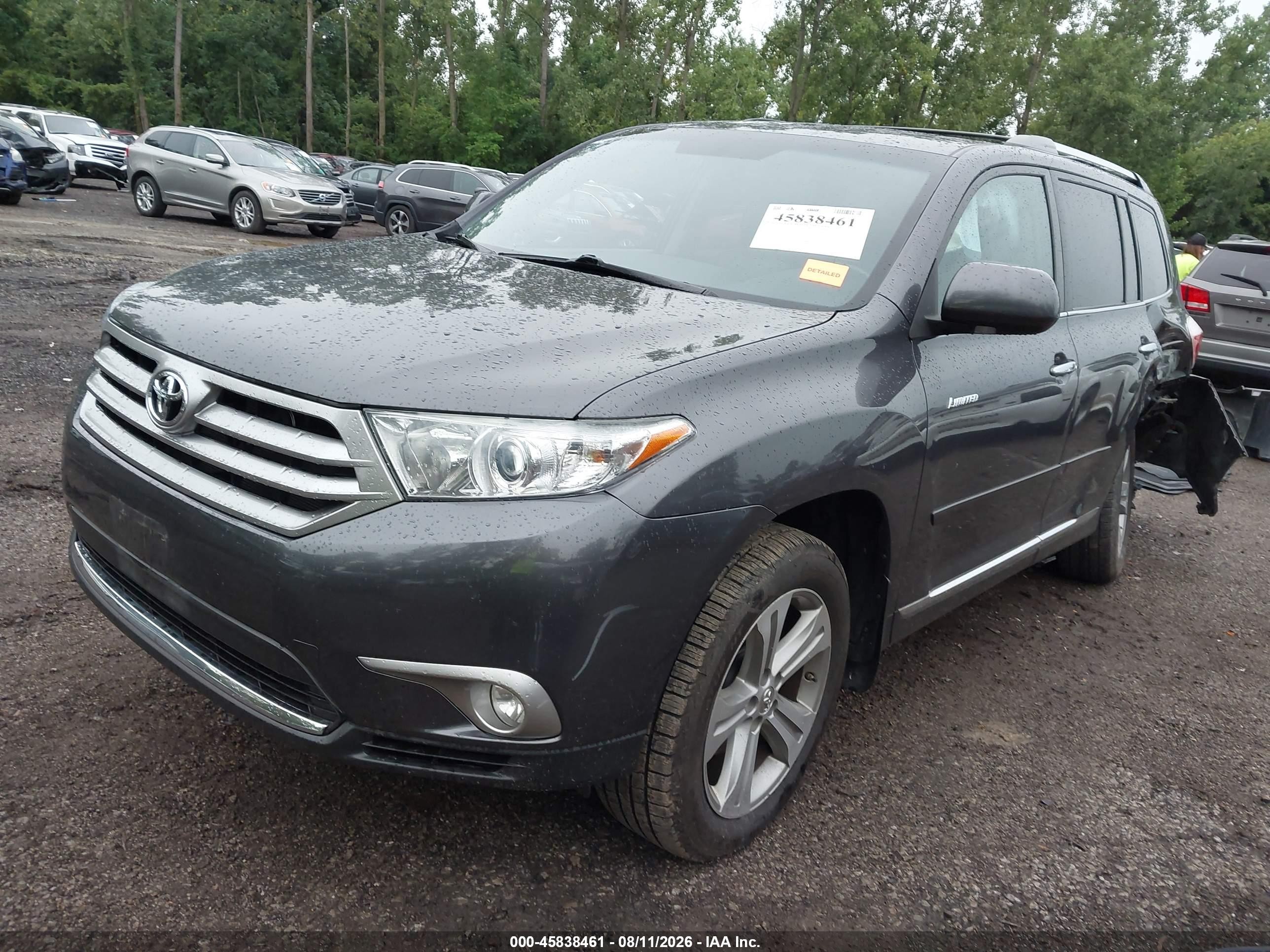 2013 Toyota Highlander Limited V6 Gray vin: 5TDDK3EH7DS190555
