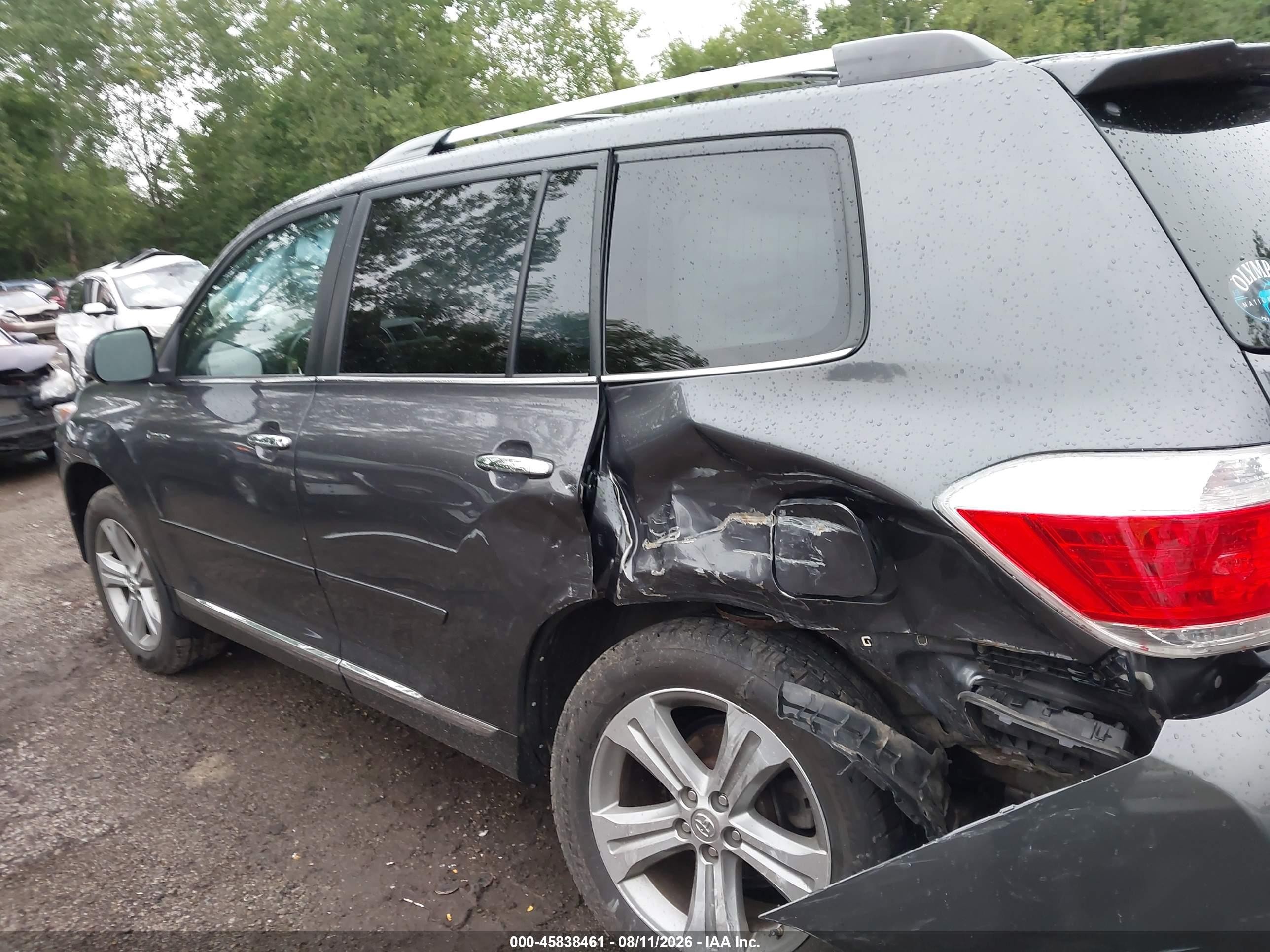 2013 Toyota Highlander Limited V6 Gray vin: 5TDDK3EH7DS190555