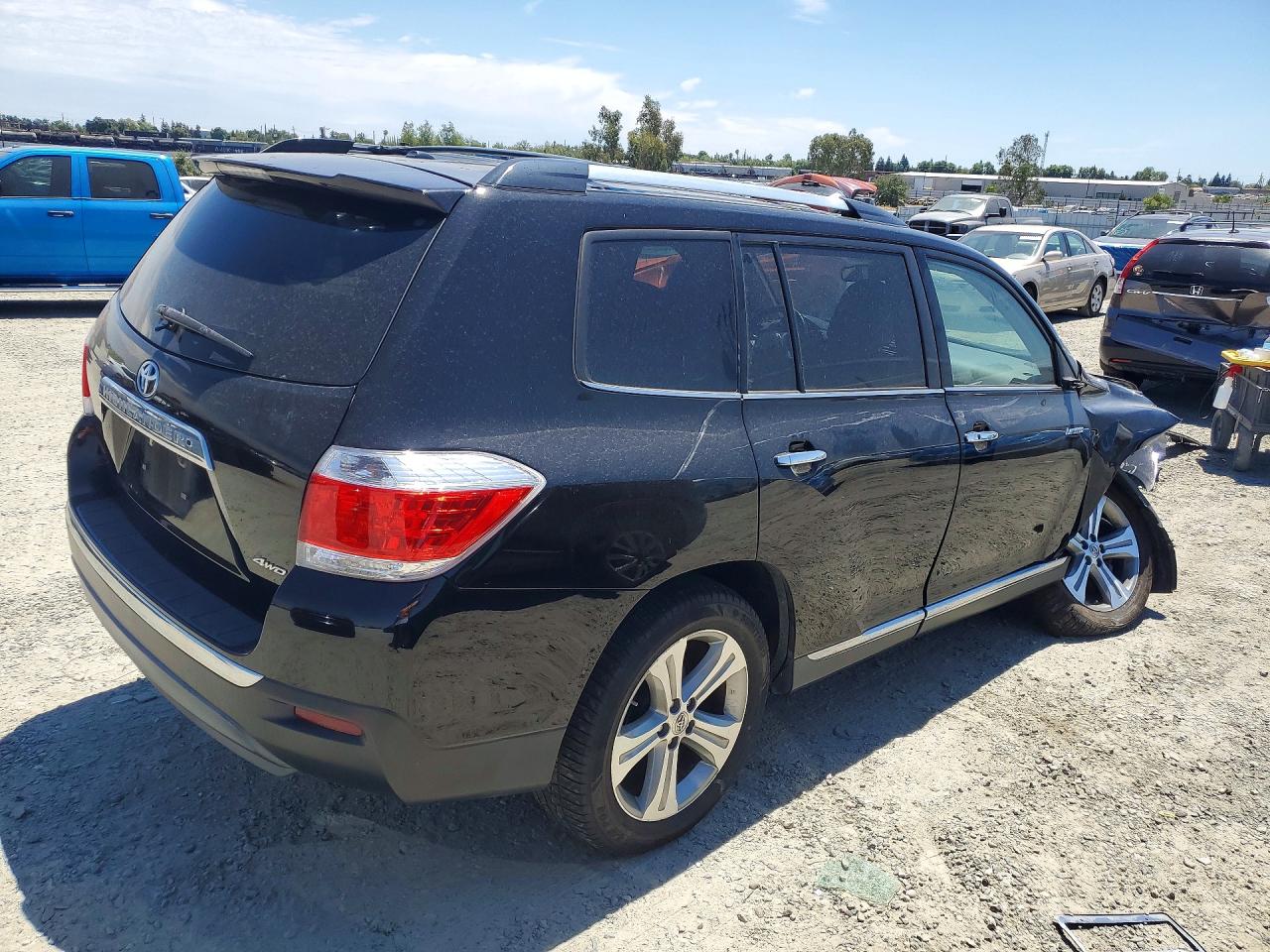 2013 Toyota Highlander Limited Black vin: 5TDDK3EH7DS217480