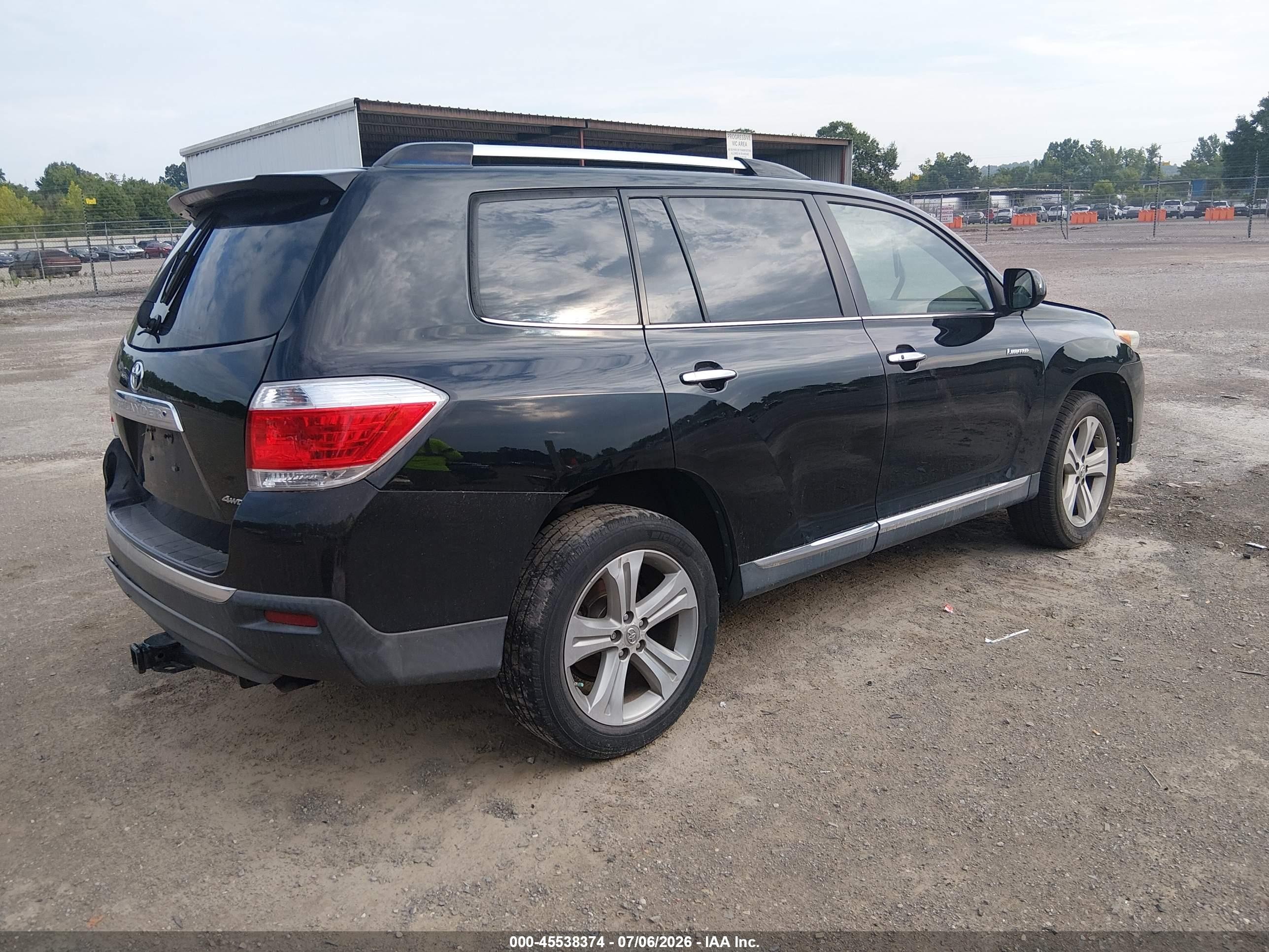 2013 Toyota Highlander Limited V6 Black vin: 5TDDK3EH7DS219567