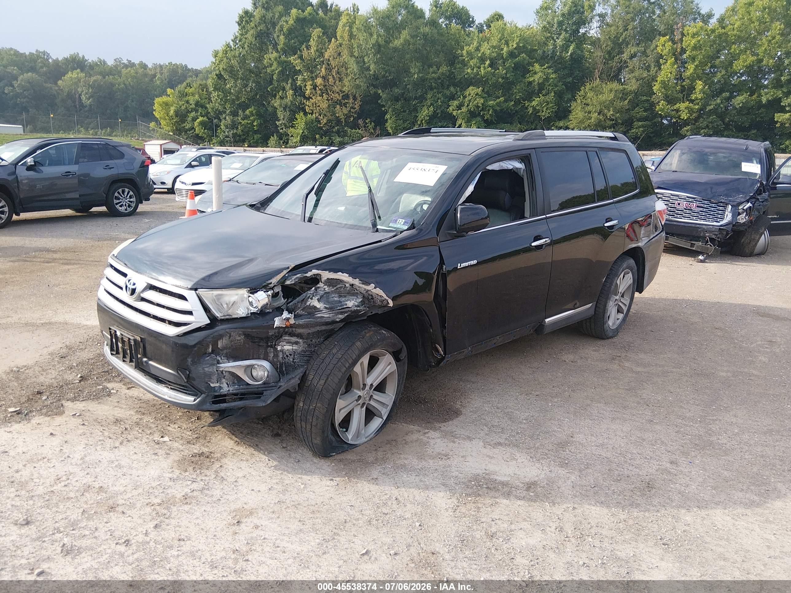 2013 Toyota Highlander Limited V6 Black vin: 5TDDK3EH7DS219567