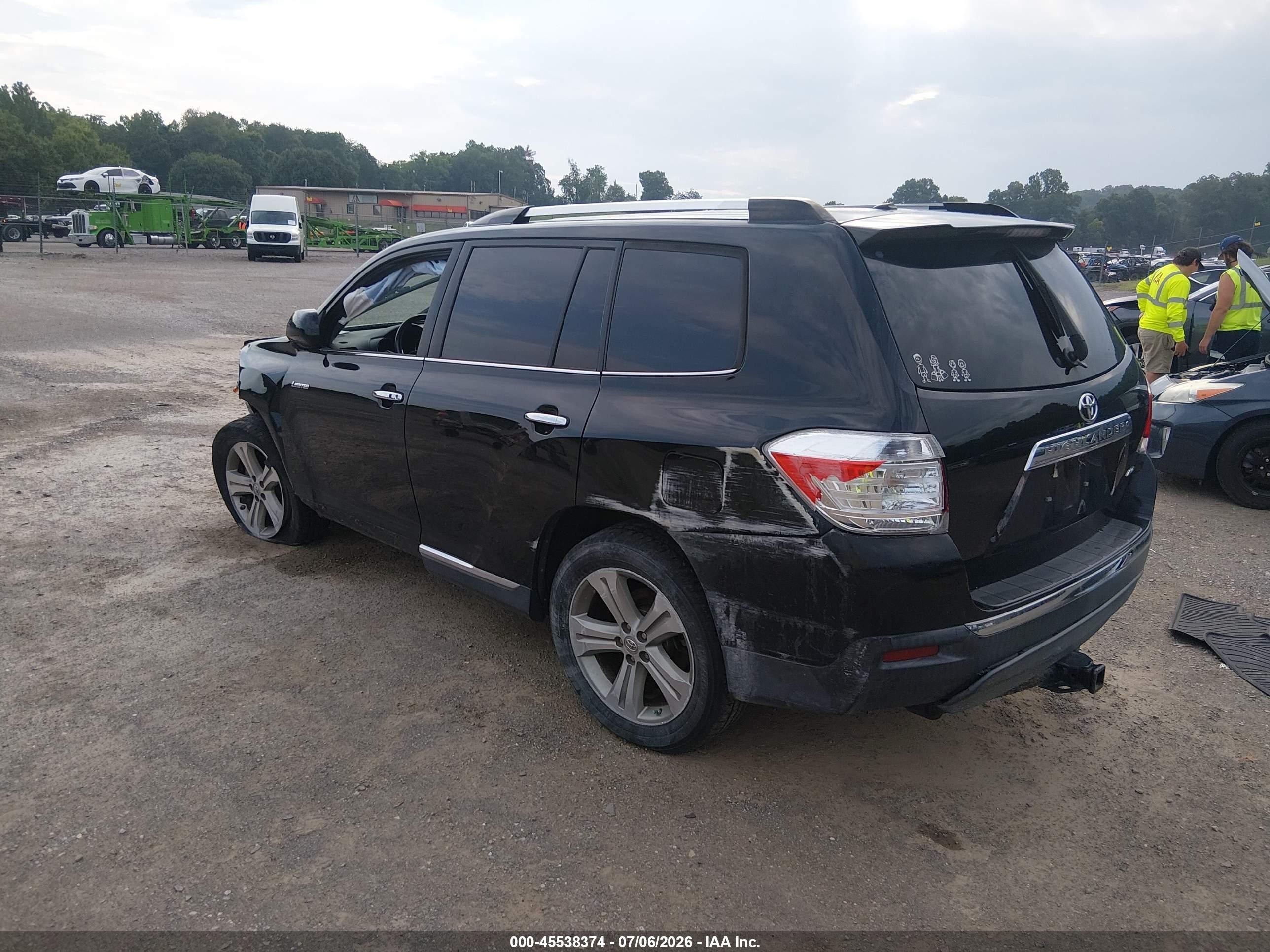 2013 Toyota Highlander Limited V6 Black vin: 5TDDK3EH7DS219567