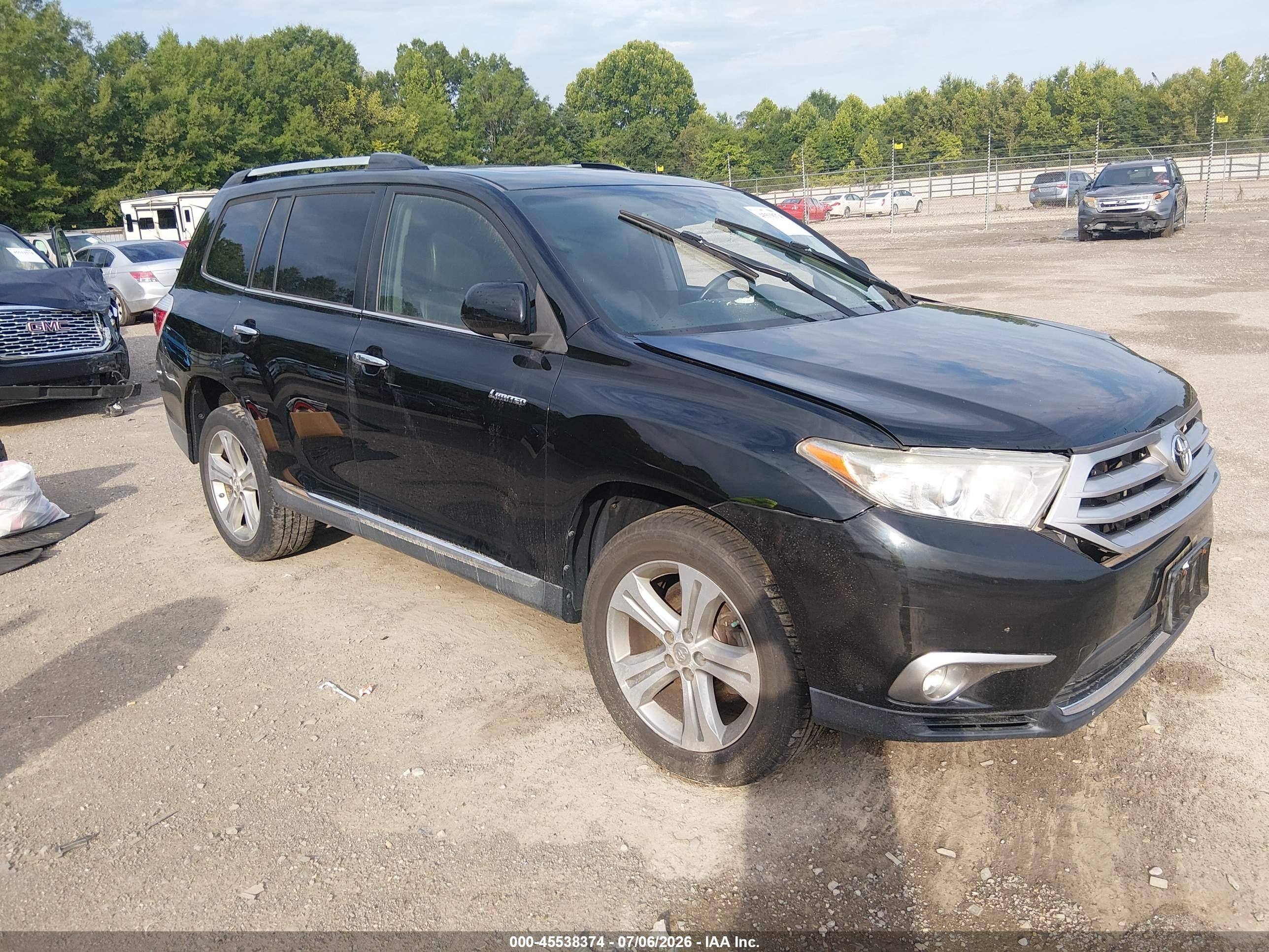 2013 Toyota Highlander Limited V6 Черный vin: 5TDDK3EH7DS219567