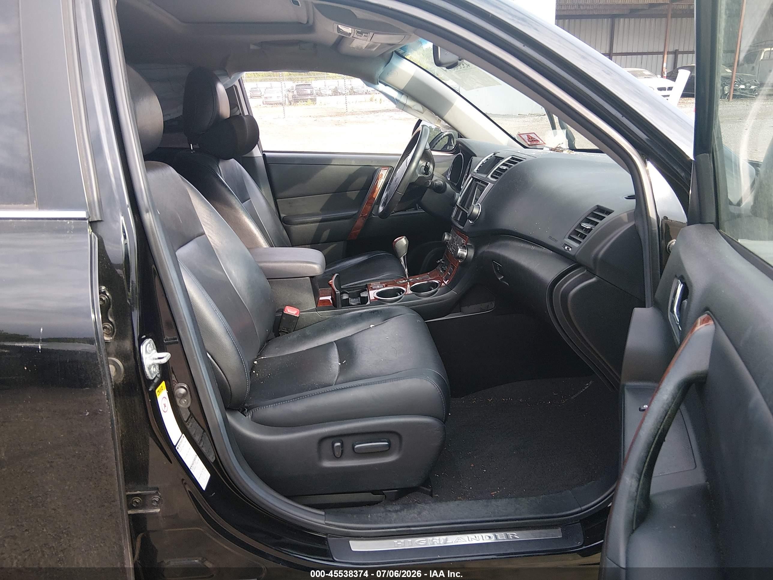 2013 Toyota Highlander Limited V6 Black vin: 5TDDK3EH7DS219567