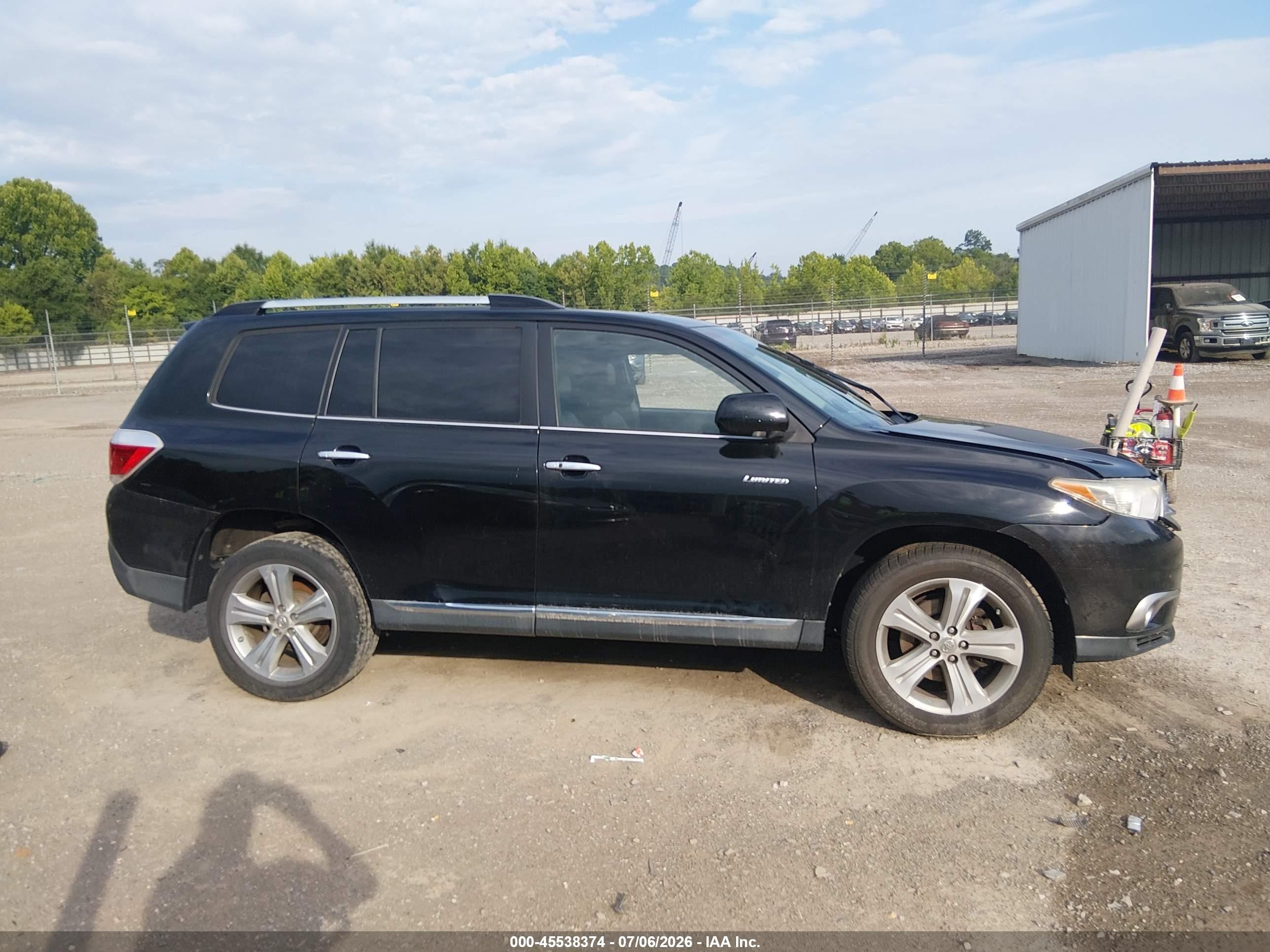 2013 Toyota Highlander Limited V6 Black vin: 5TDDK3EH7DS219567