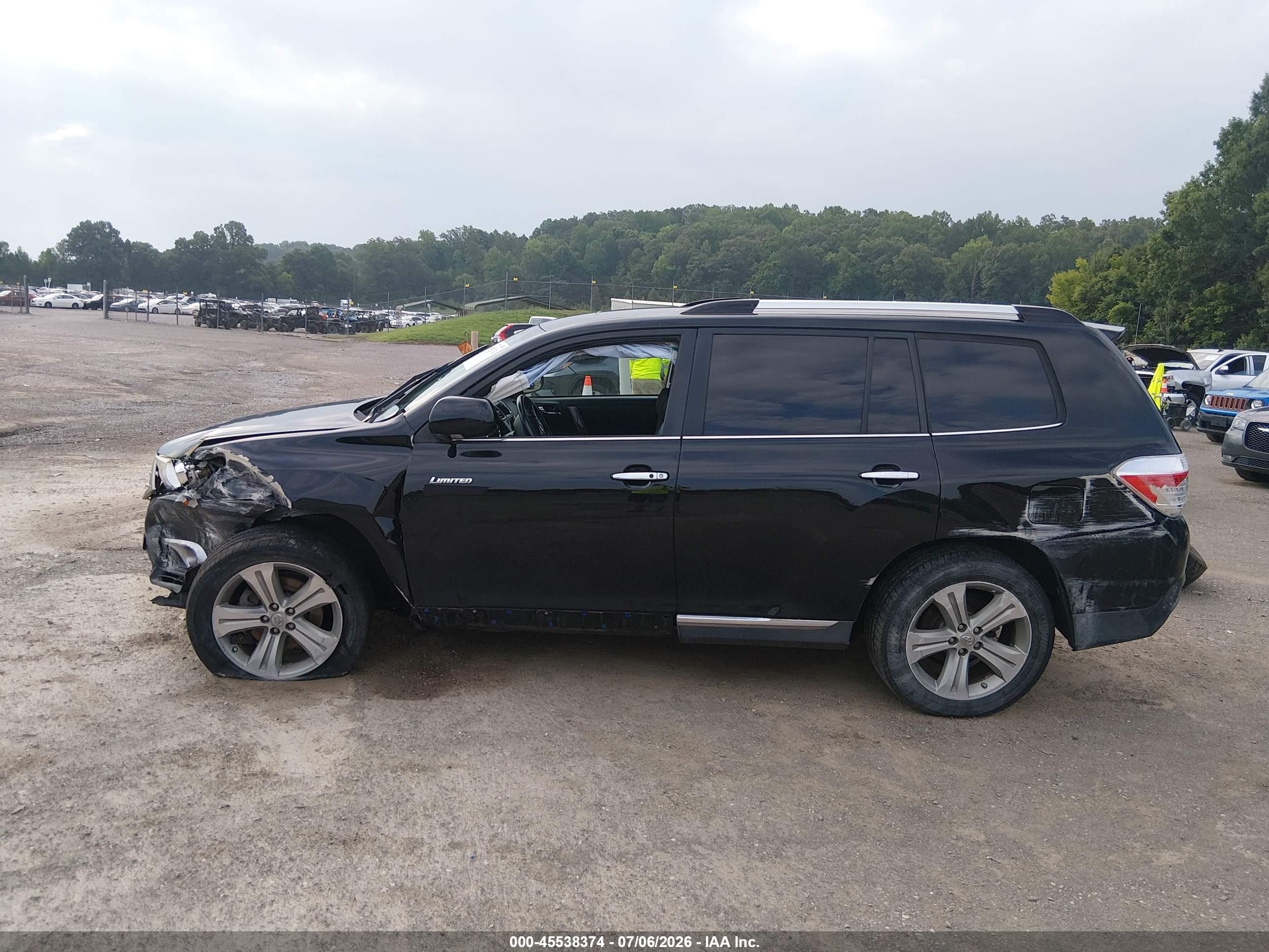 2013 Toyota Highlander Limited V6 Black vin: 5TDDK3EH7DS219567