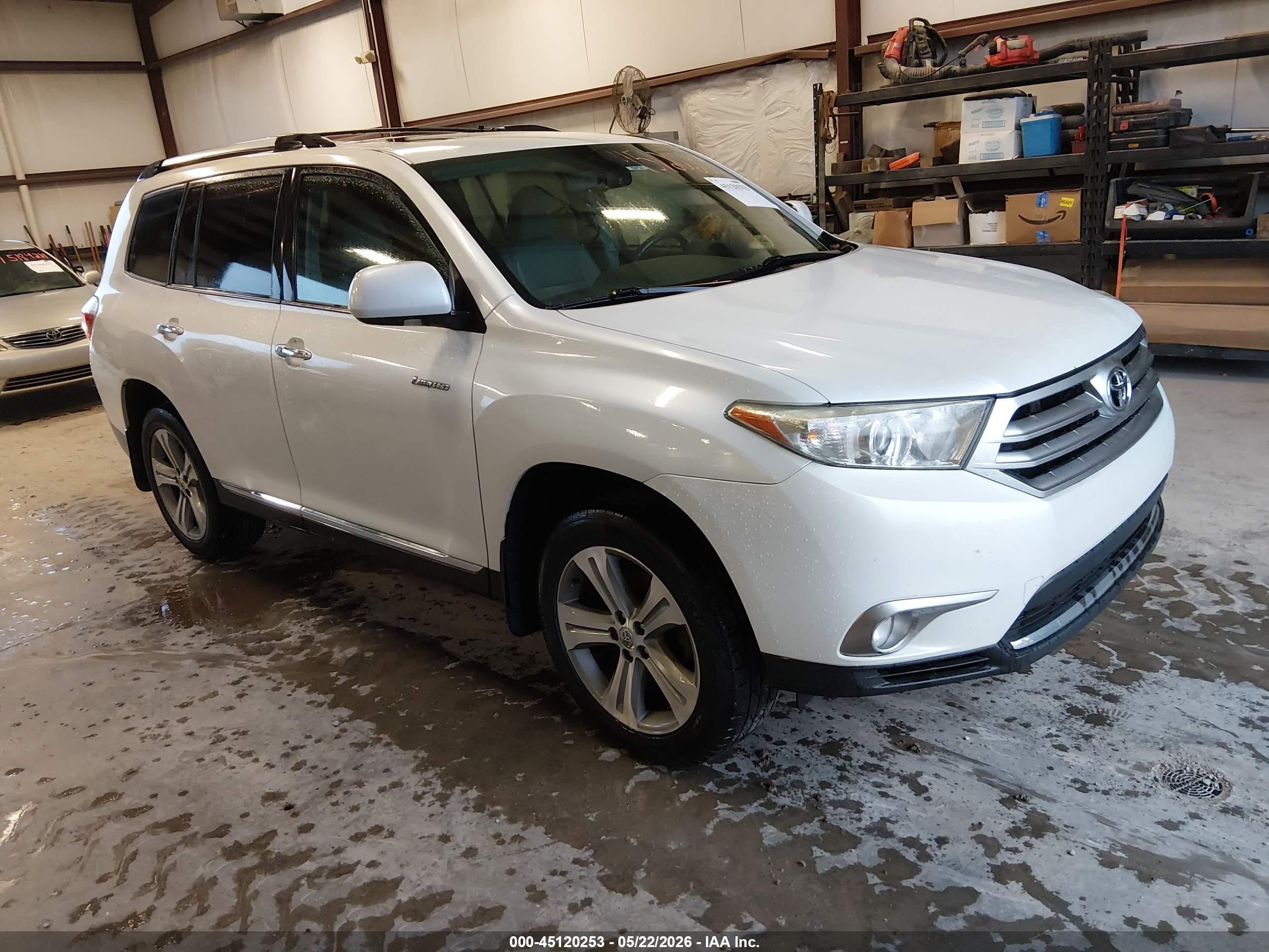 2013 Toyota Highlander Limited V6 White vin: 5TDDK3EH7DS219990