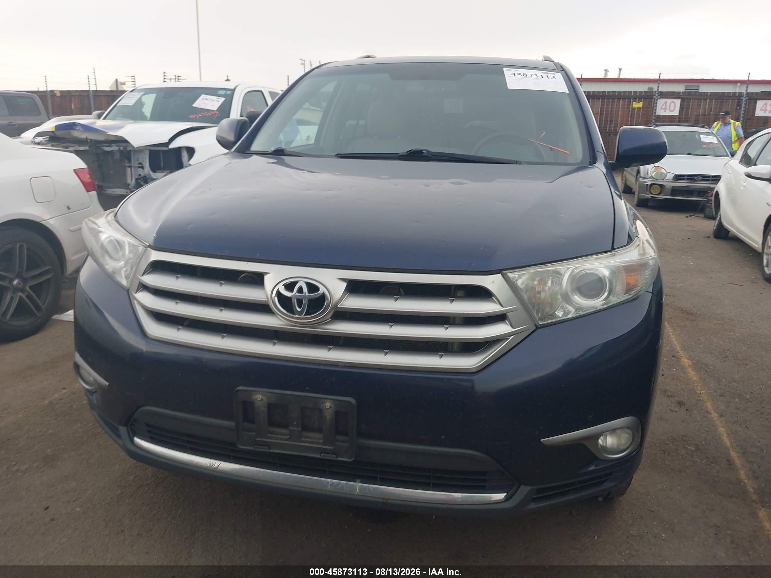 2013 Toyota Highlander Limited V6 Dark Blue vin: 5TDDK3EH7DS227619