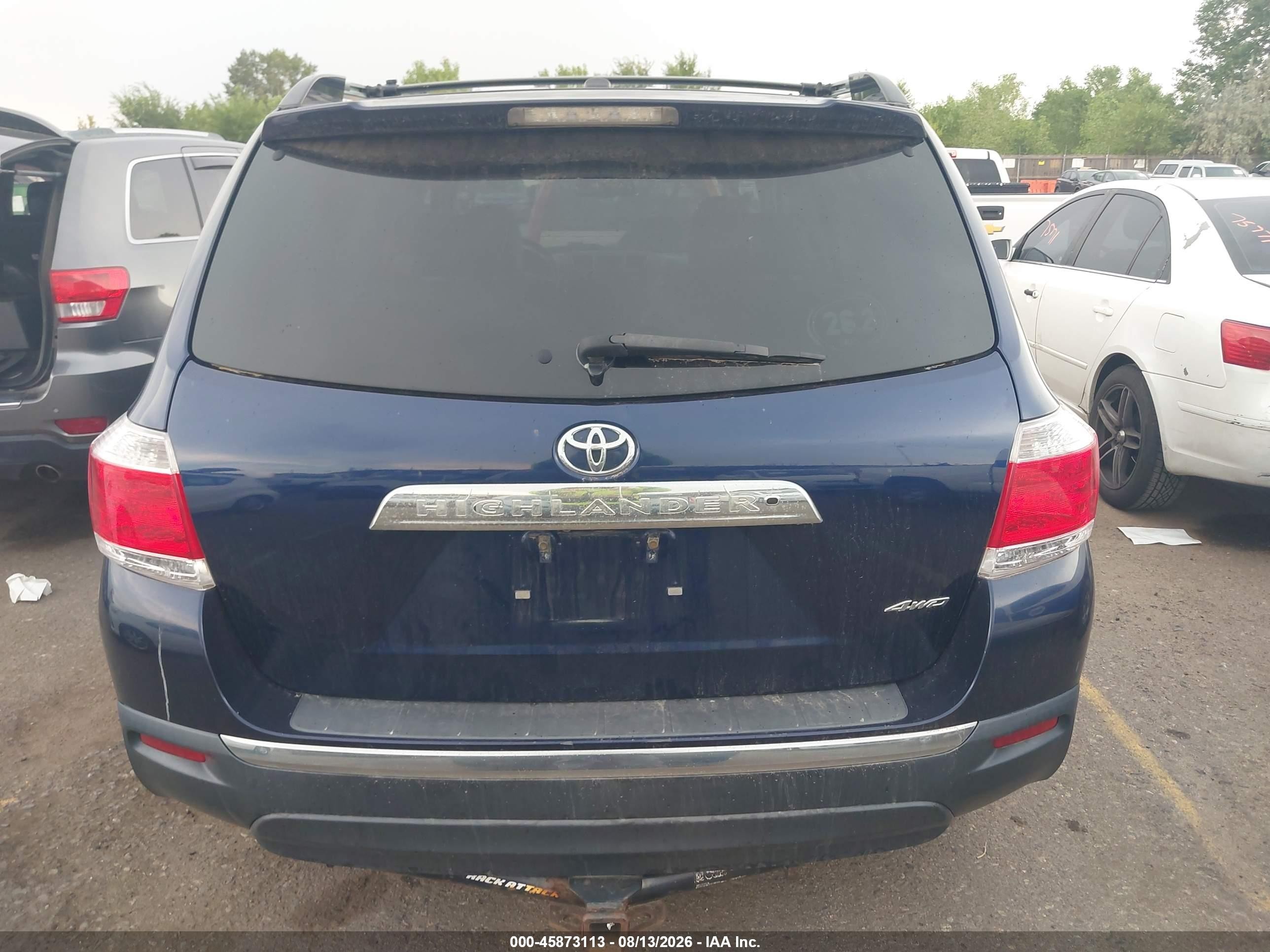2013 Toyota Highlander Limited V6 Dark Blue vin: 5TDDK3EH7DS227619