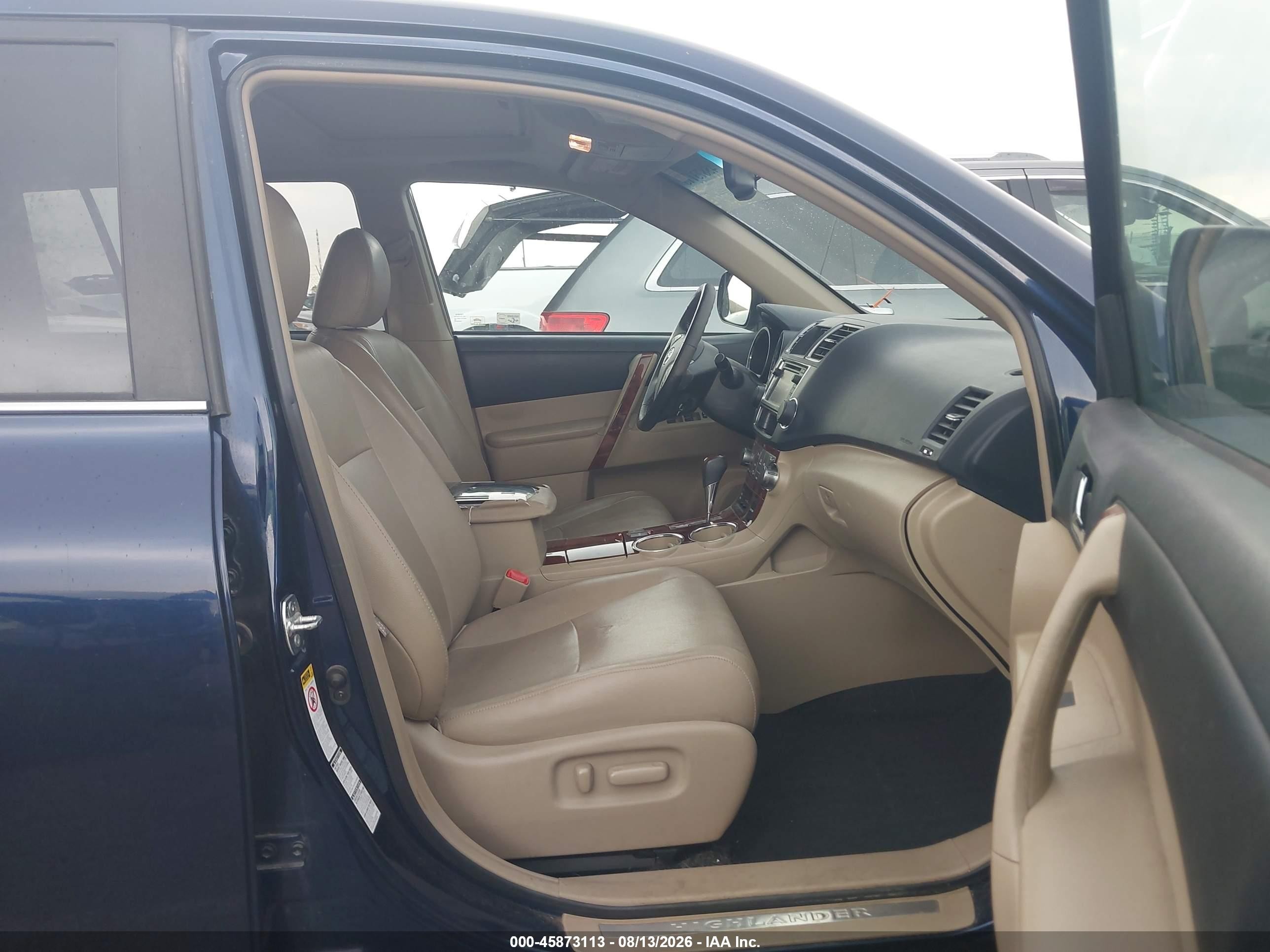2013 Toyota Highlander Limited V6 Dark Blue vin: 5TDDK3EH7DS227619