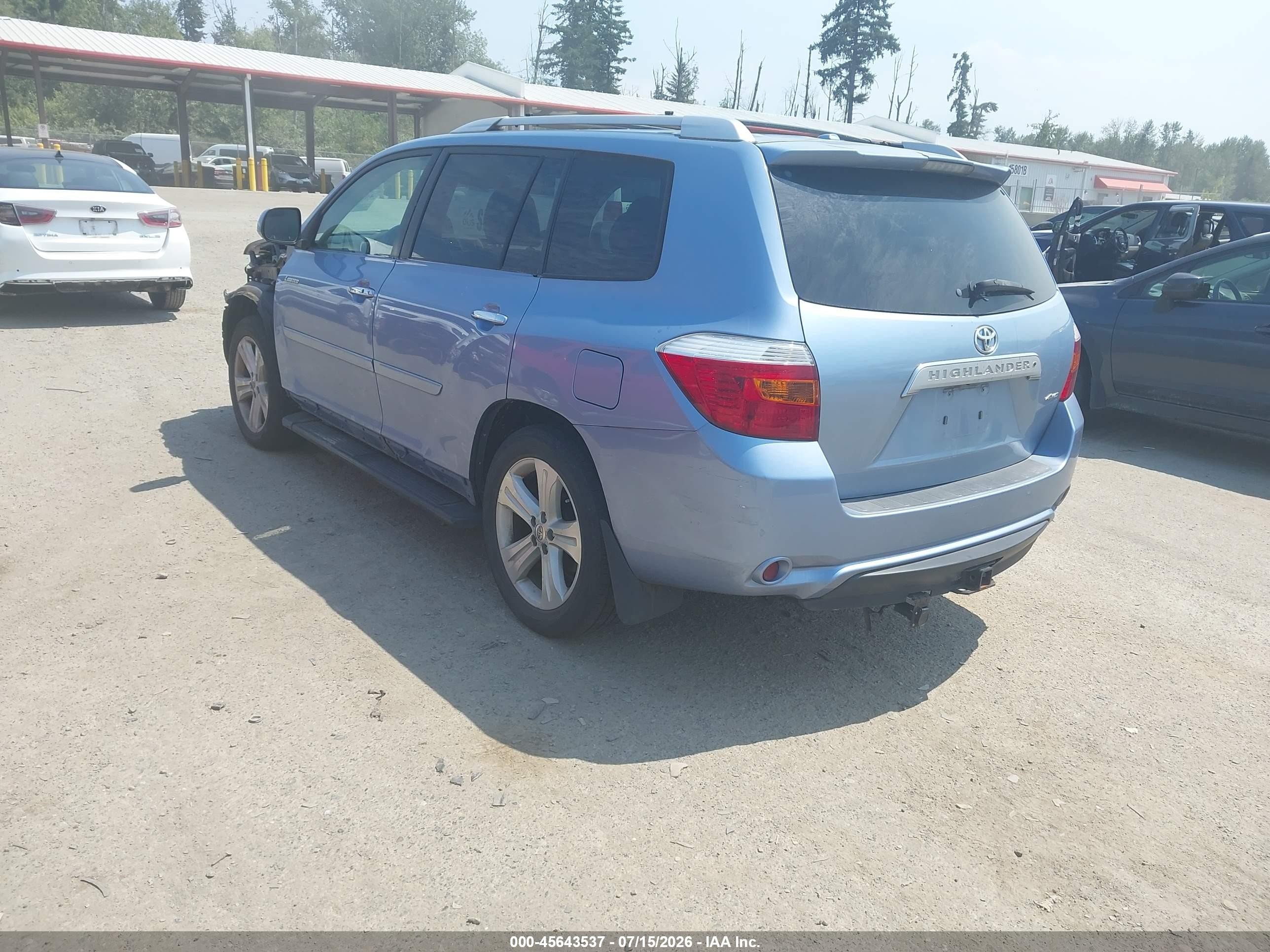 2010 Toyota Highlander Limited V6 Blue vin: 5TDDK3EH8AS020359