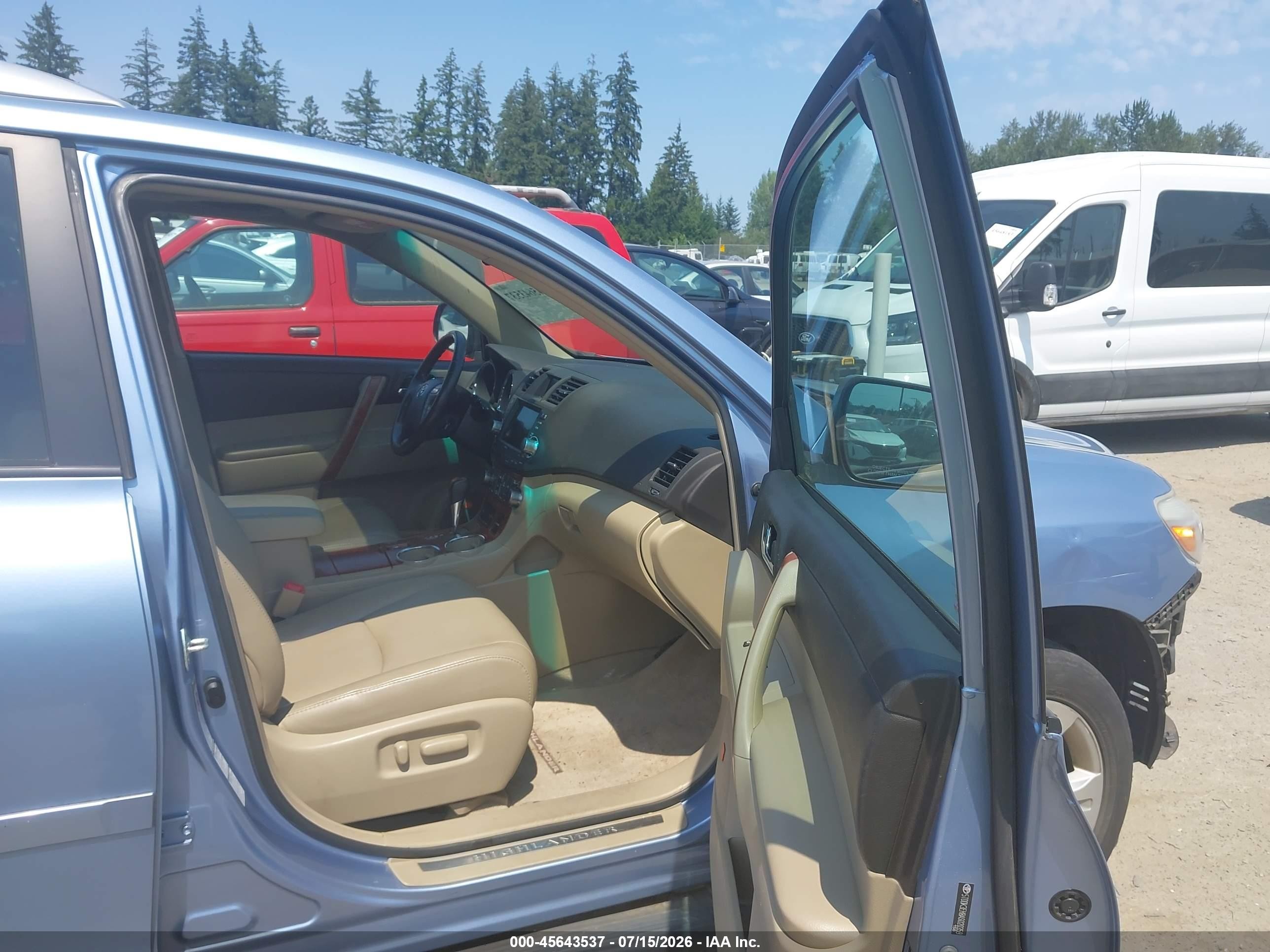 2010 Toyota Highlander Limited V6 Blue vin: 5TDDK3EH8AS020359