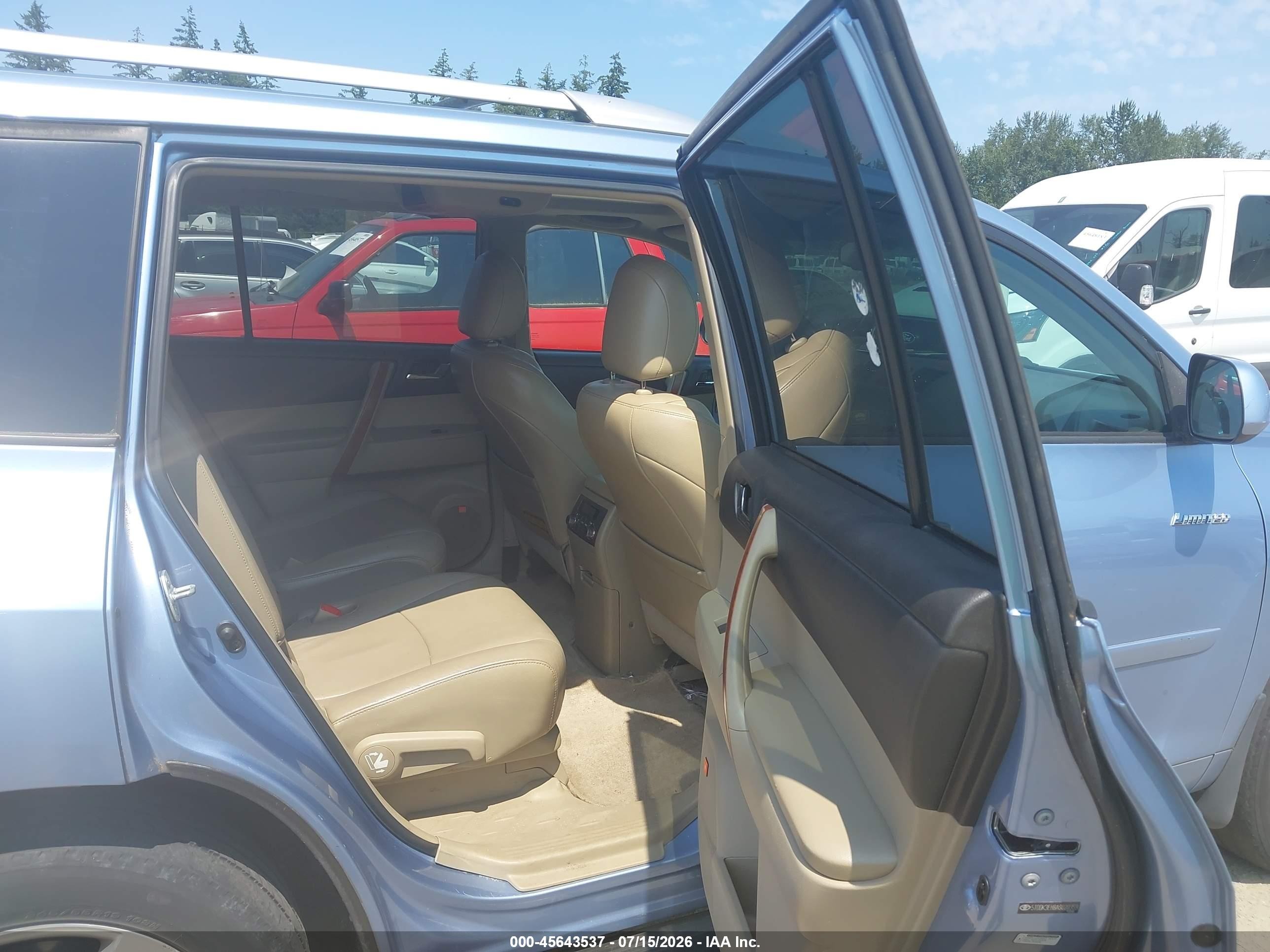 2010 Toyota Highlander Limited V6 Blue vin: 5TDDK3EH8AS020359