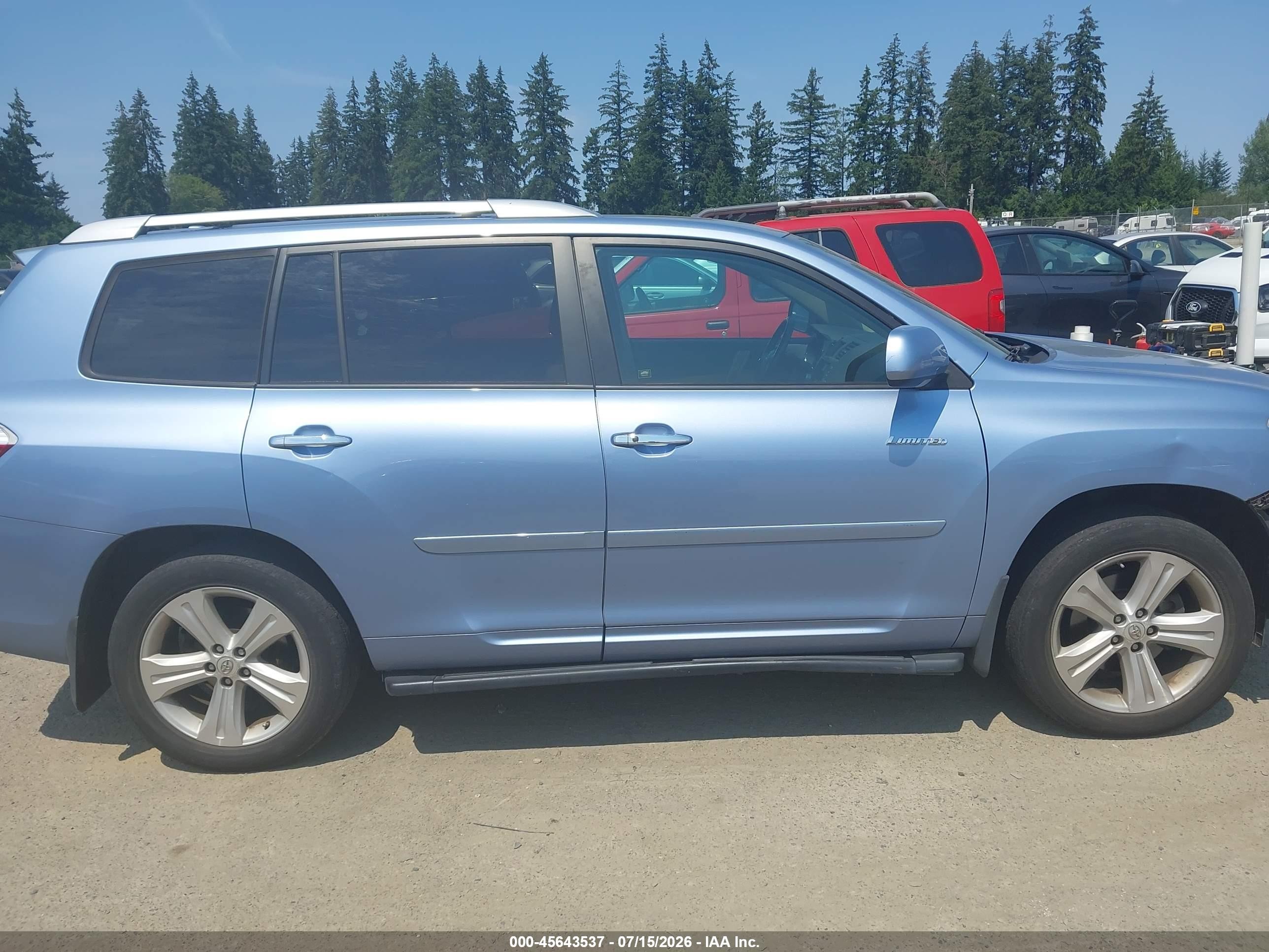 2010 Toyota Highlander Limited V6 Blue vin: 5TDDK3EH8AS020359