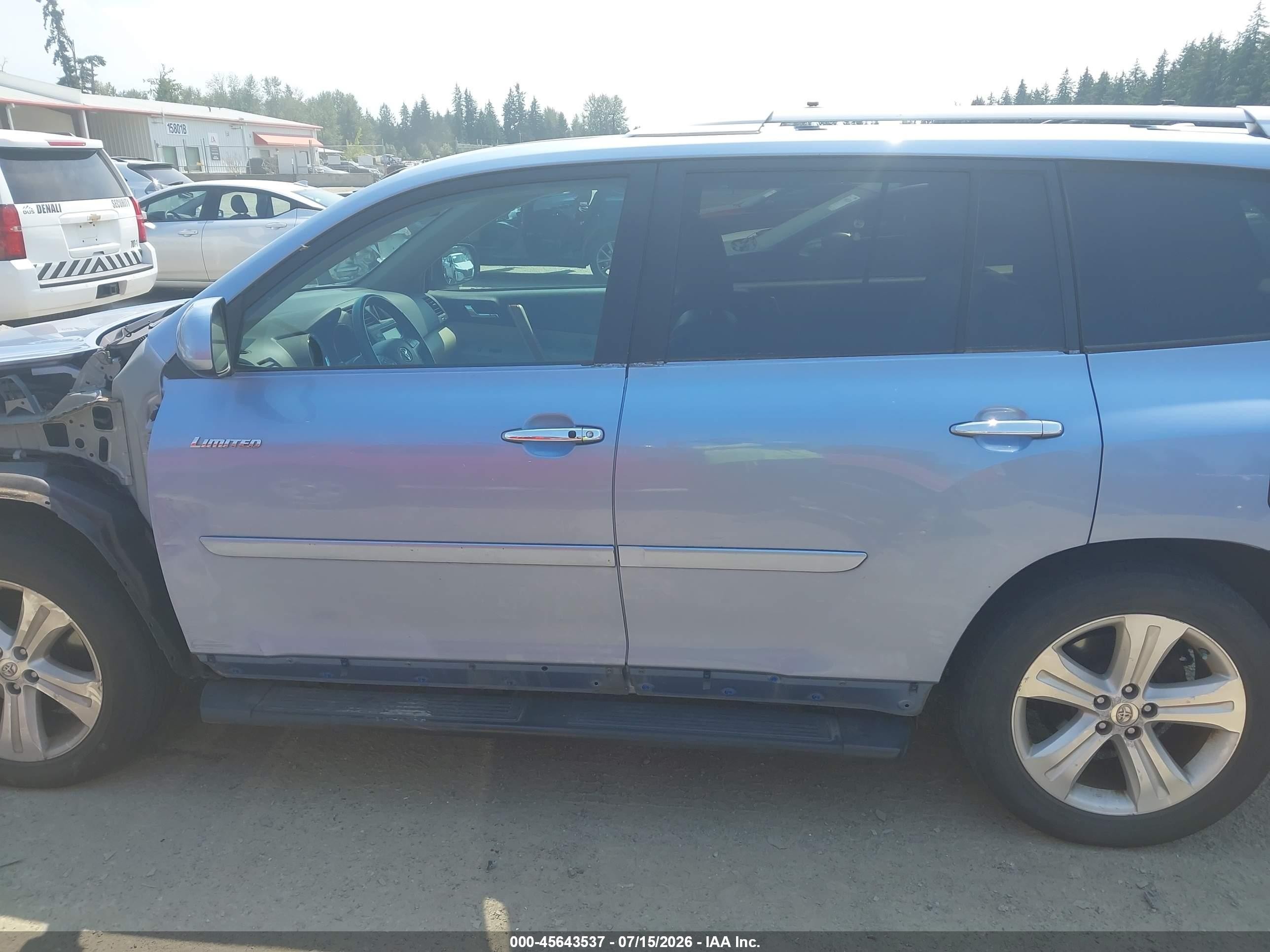 2010 Toyota Highlander Limited V6 Blue vin: 5TDDK3EH8AS020359