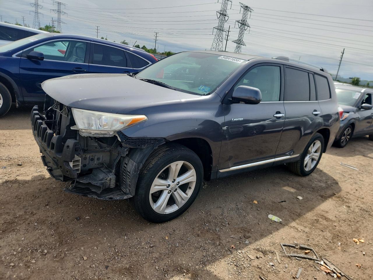 2012 Toyota Highlander Limited Серый vin: 5TDDK3EH8CS117094