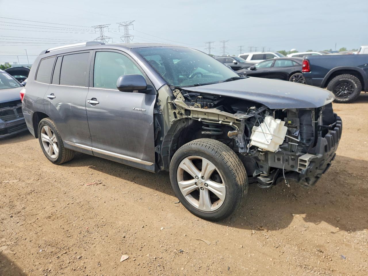2012 Toyota Highlander Limited Серый vin: 5TDDK3EH8CS117094