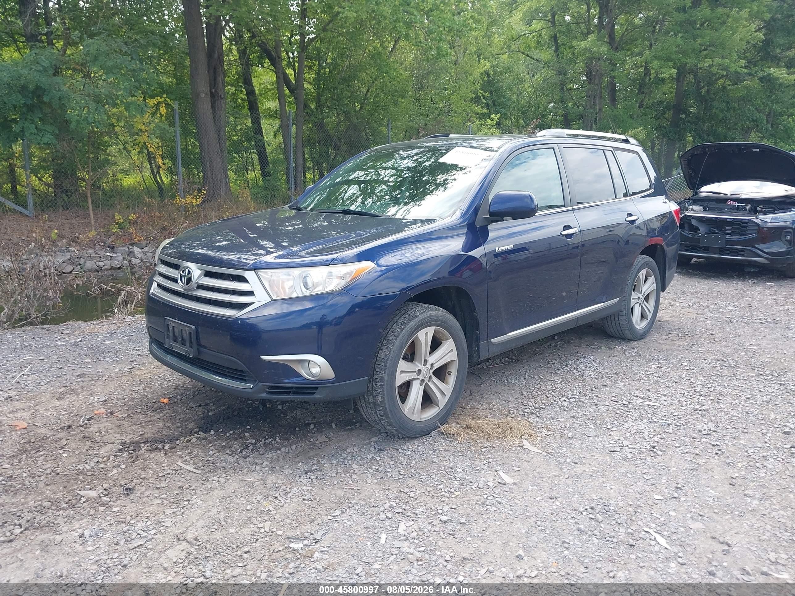 2012 Toyota Highlander Limited V6 Blue vin: 5TDDK3EH8CS137457