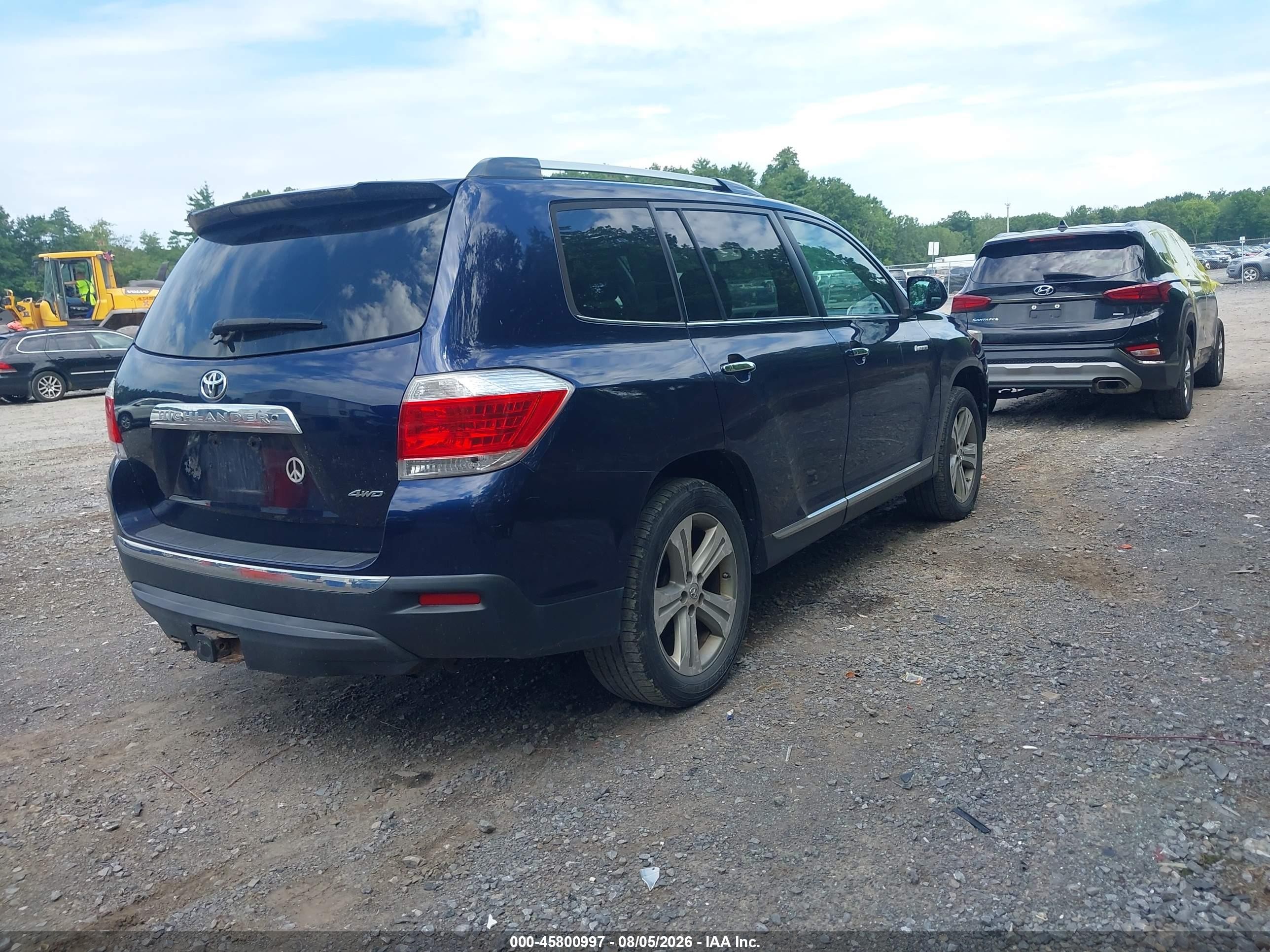 2012 Toyota Highlander Limited V6 Blue vin: 5TDDK3EH8CS137457