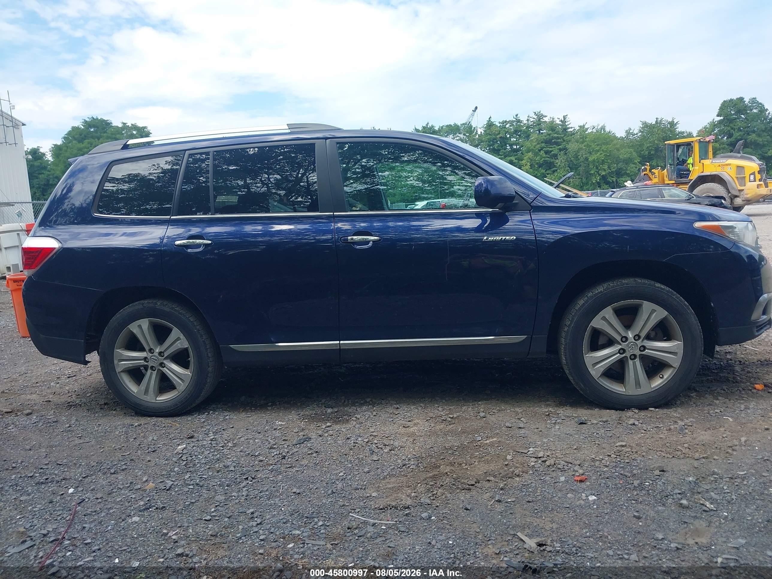 2012 Toyota Highlander Limited V6 Blue vin: 5TDDK3EH8CS137457